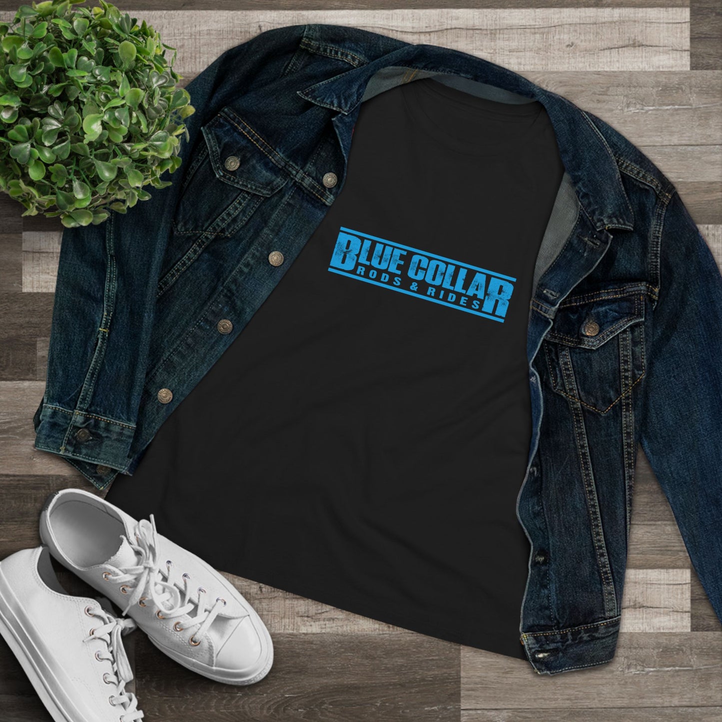 Blue Collar Block Logo Women's Tee