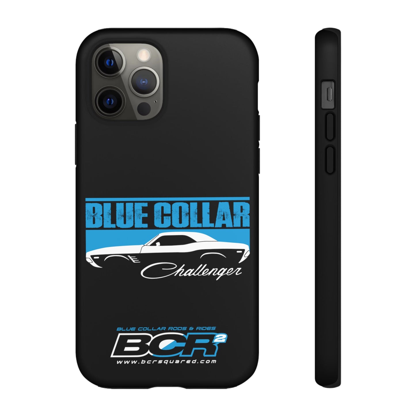 Blue Collar Challenger Black Phone Cases