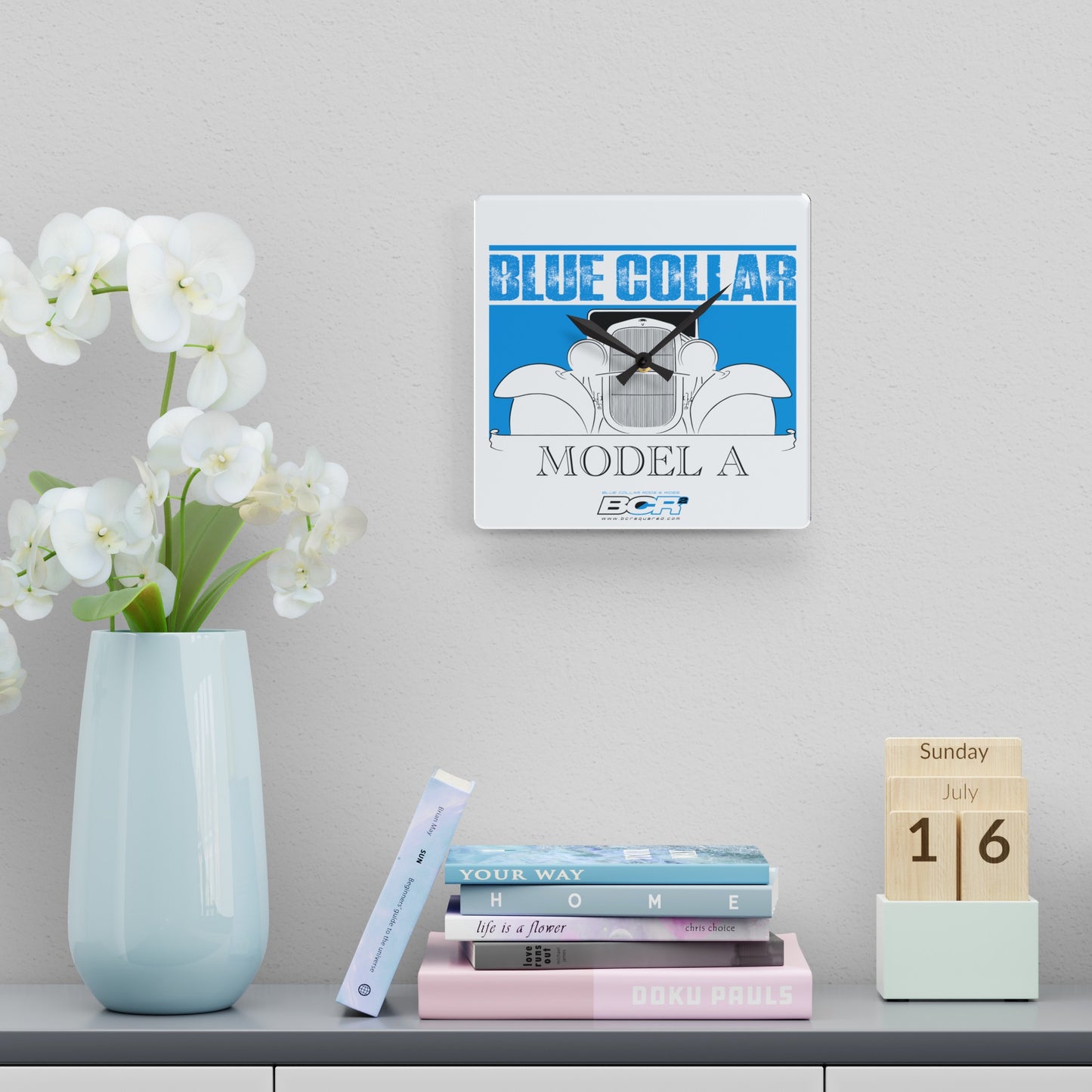 Blue Collar Model A Wall Clock