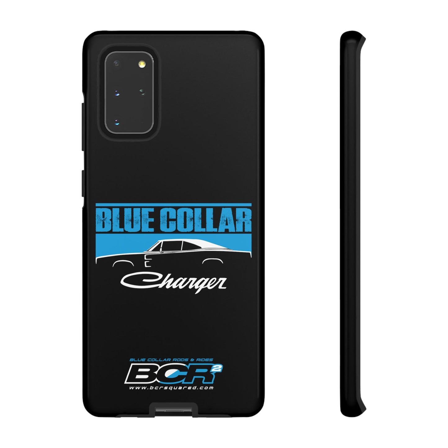 Blue Collar Charger Black Phone Cases