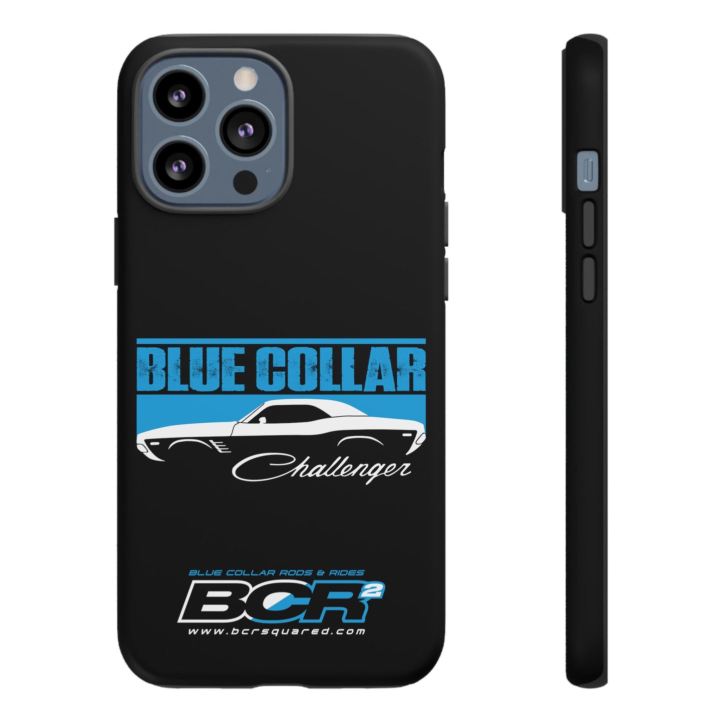 Blue Collar Challenger Black Phone Cases