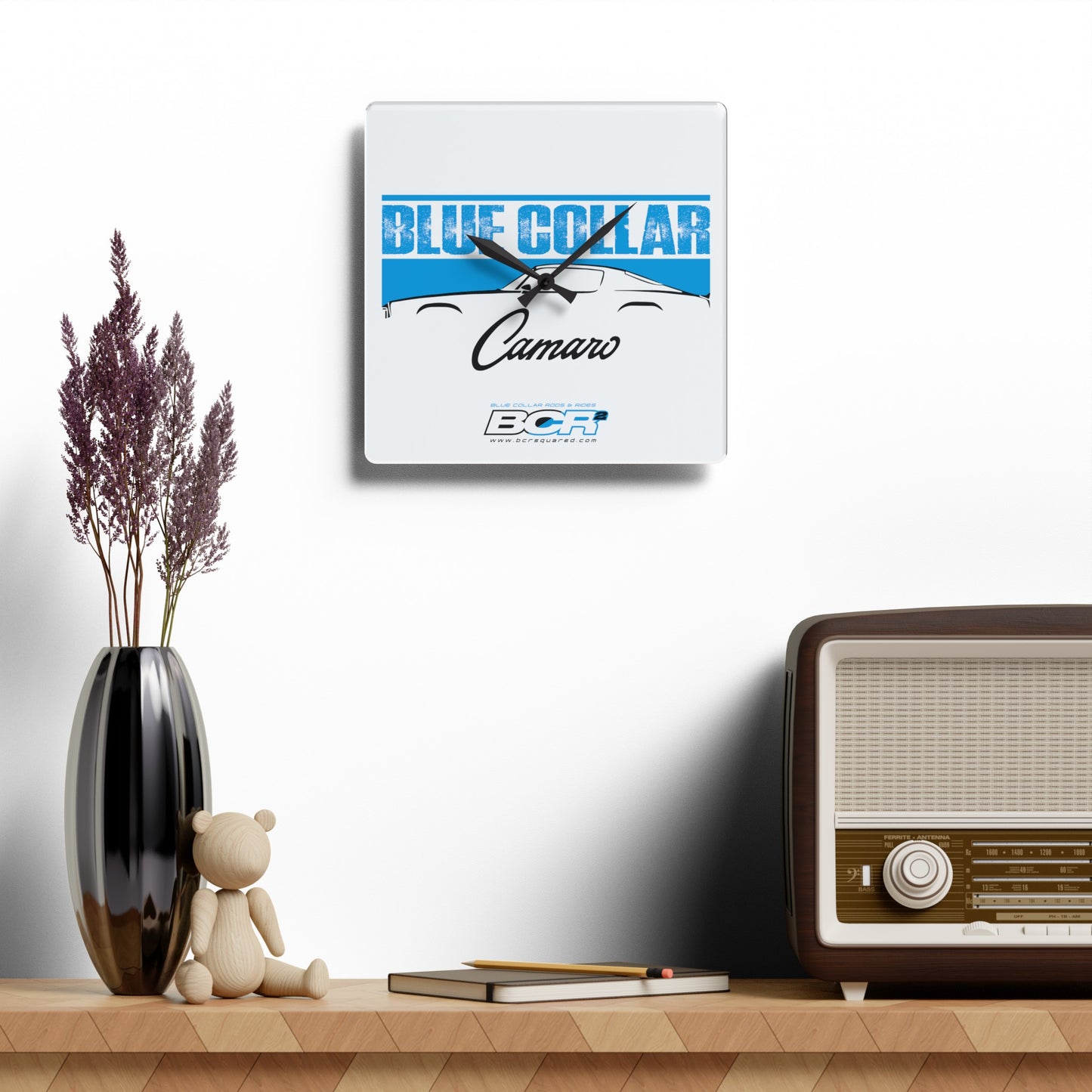 Blue Collar 2nd Gen Camaro Wall Clock