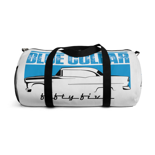 Blue Collar Fifty Five White Duffel Bag