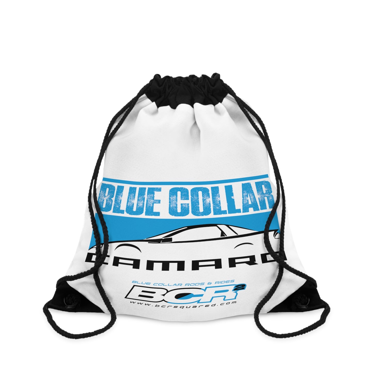 Blue Collar 4th Gen Camaro White Drawstring Bag