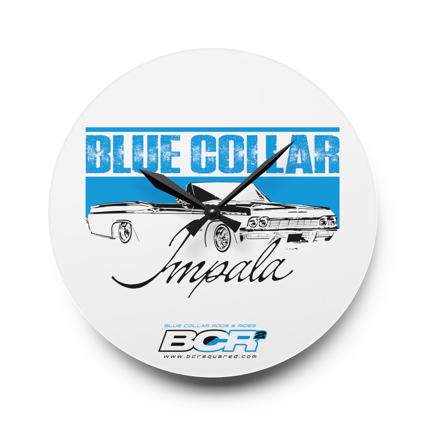 Blue Collar Impala Wall Clock