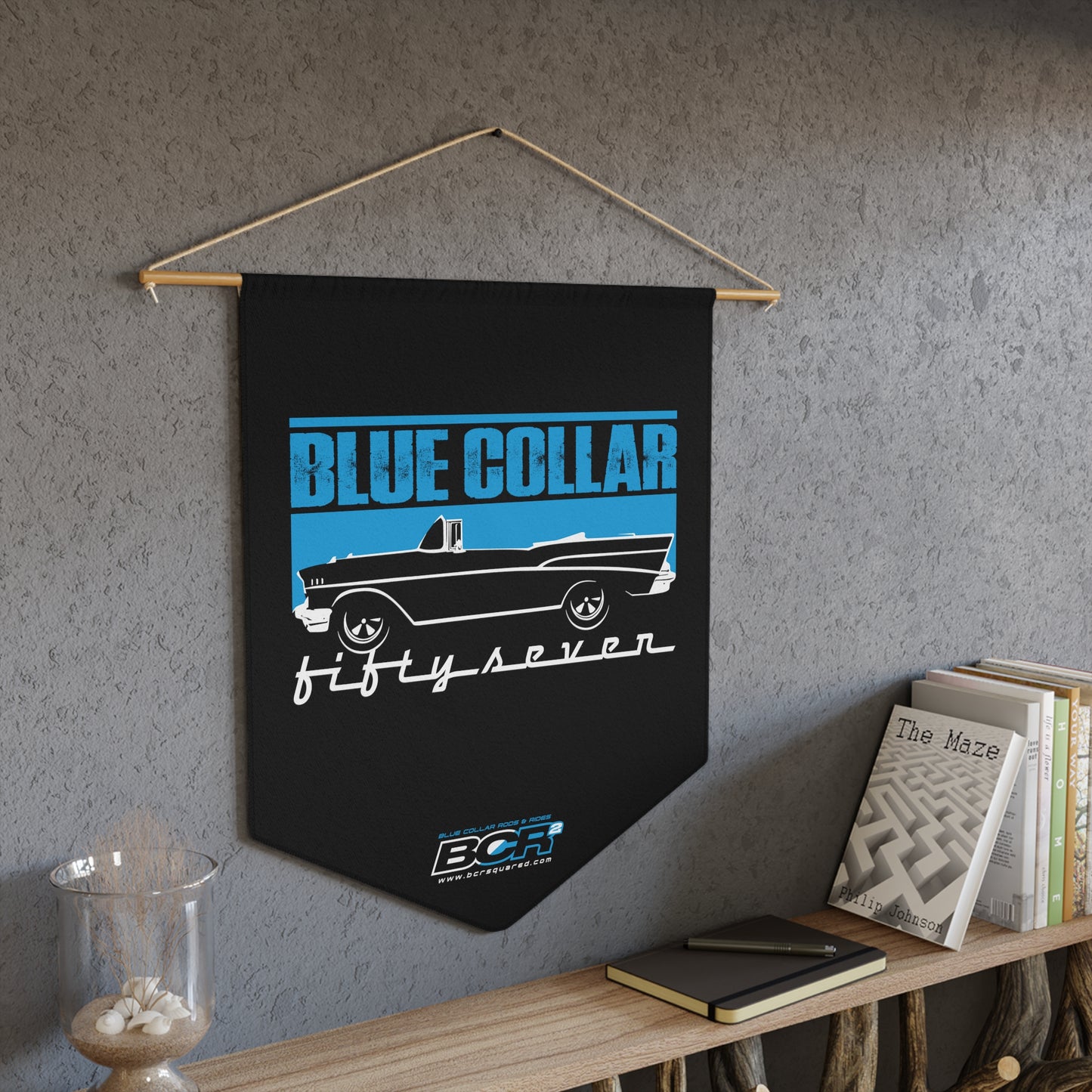 Blue Collar FIfty Seven Pennant Banner