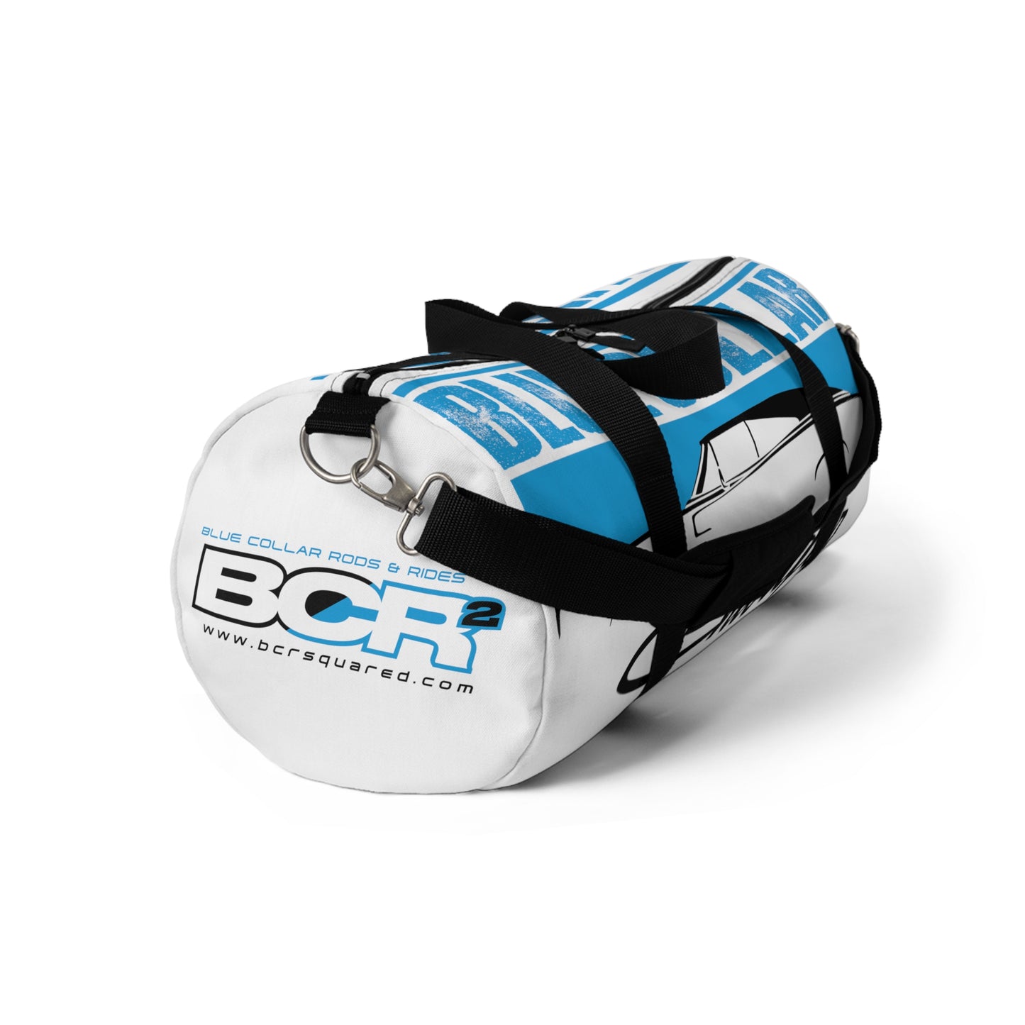 Blue Collar Charger White Duffel Bag