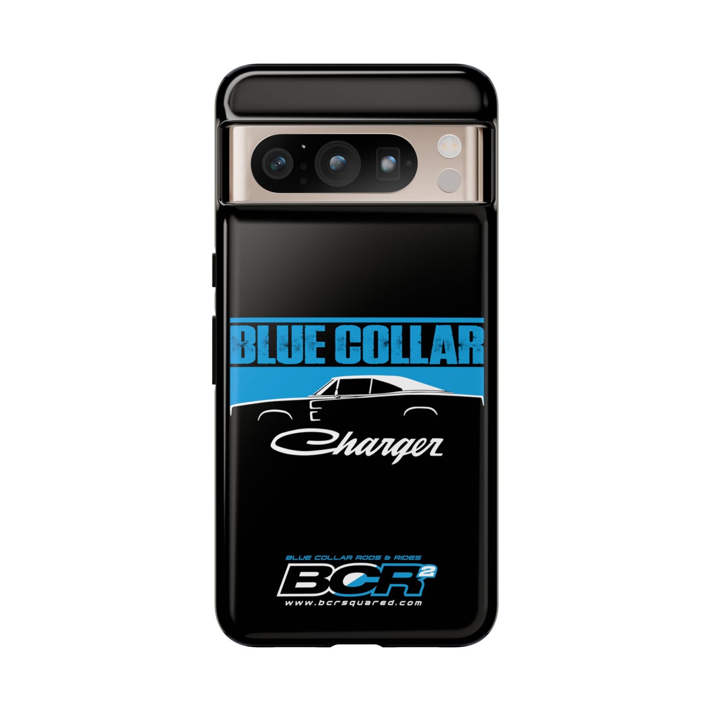 Blue Collar Charger Black Phone Cases