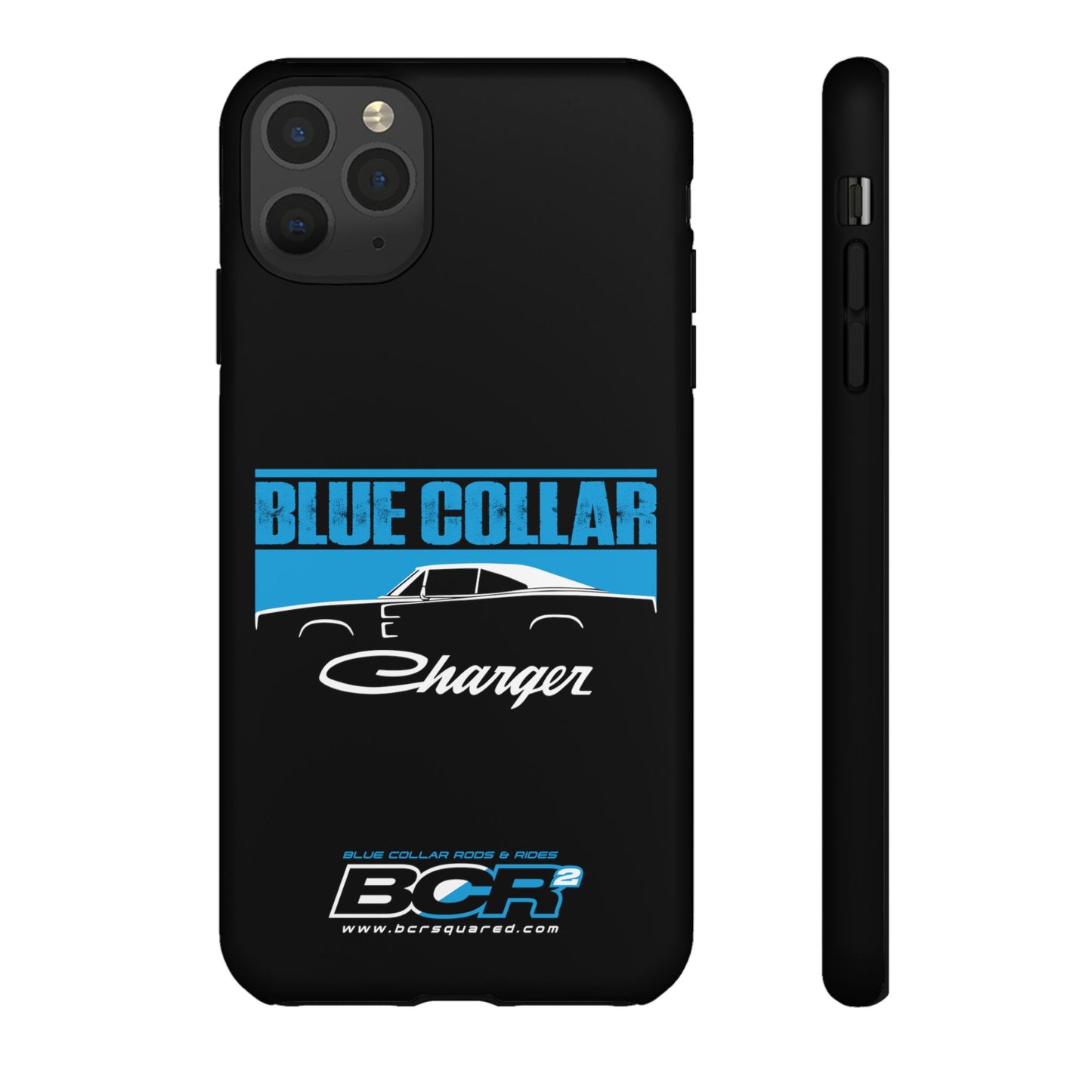 Blue Collar Charger Black Phone Cases