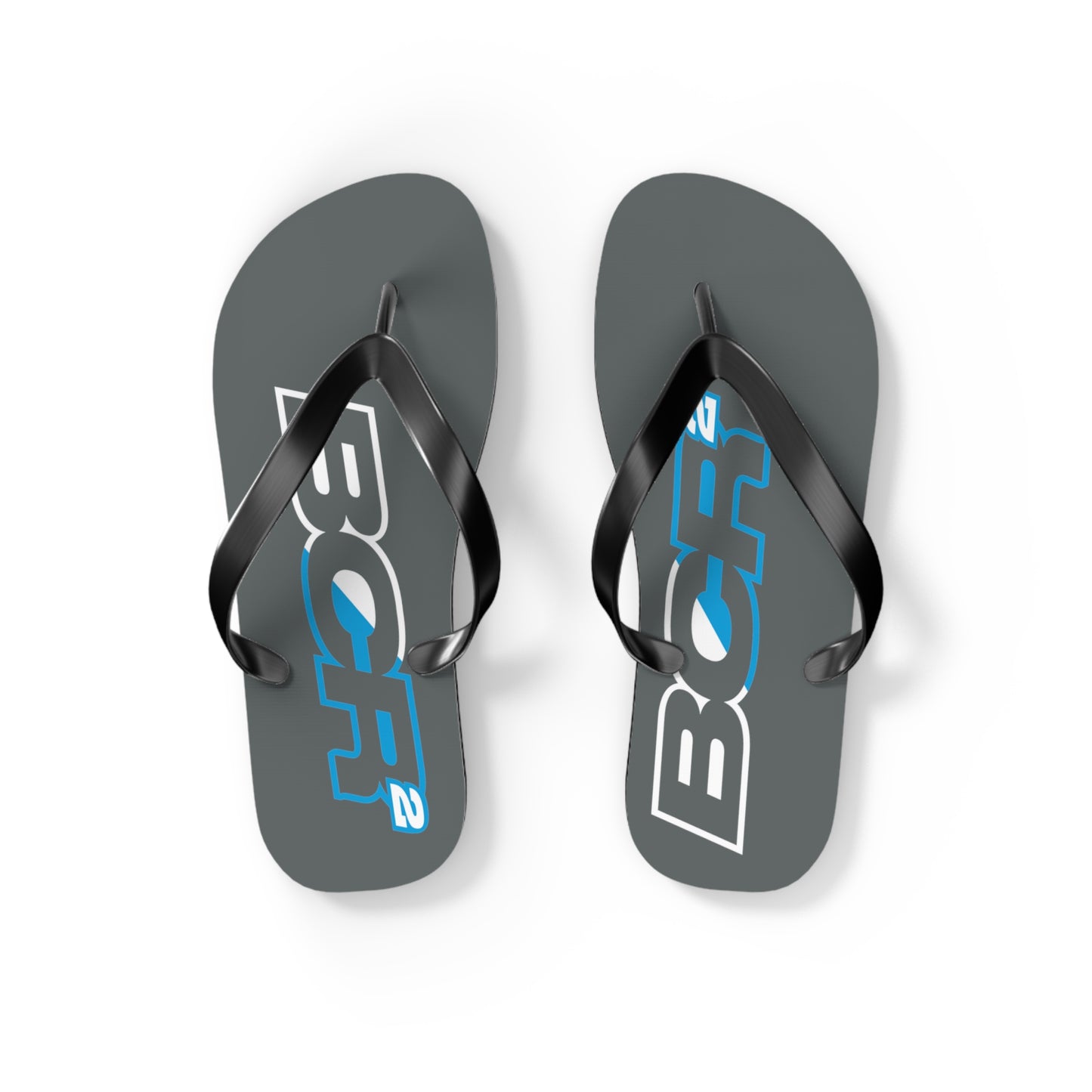 BCR Squared Gray Flip Flops