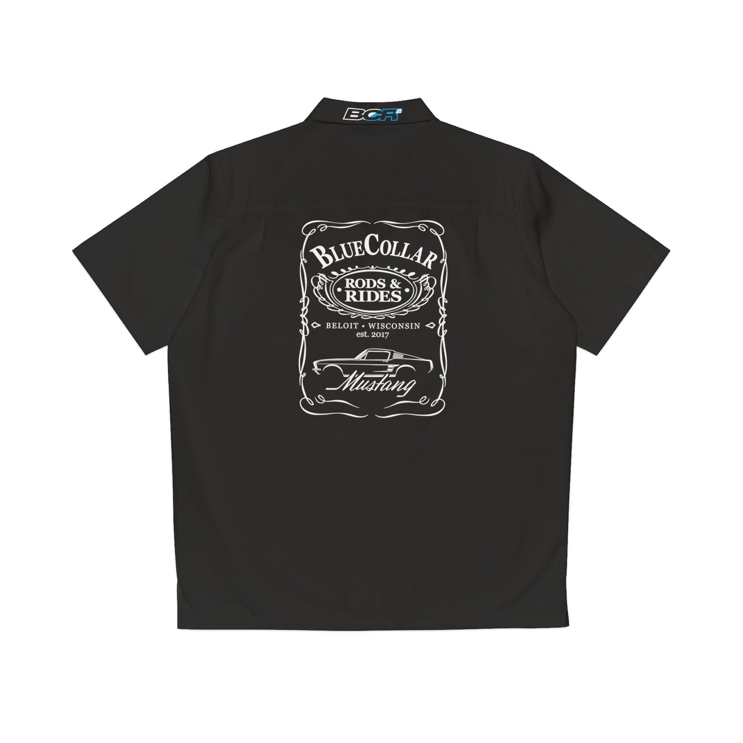 BC JD Mustang Black Hawaiian Shirt