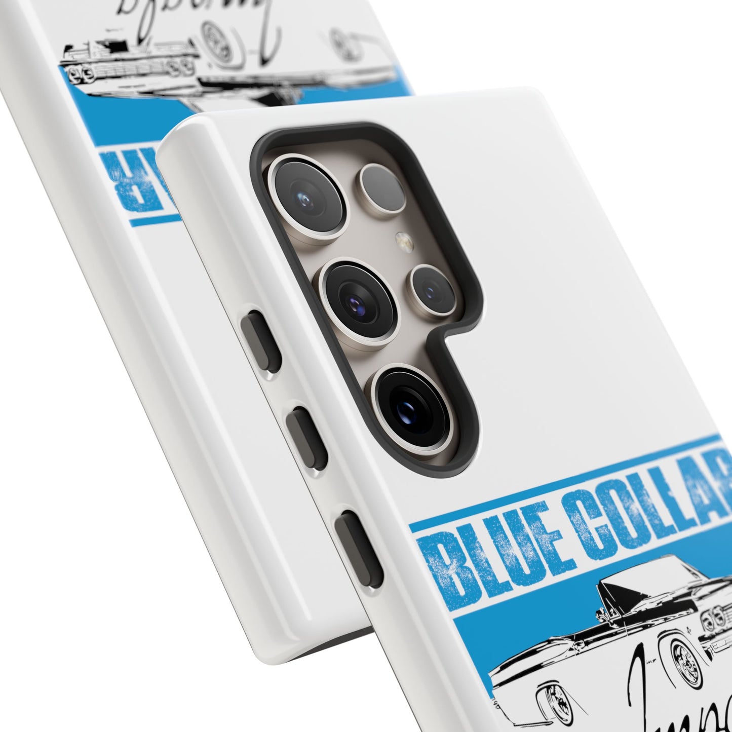 Blue Collar Impala White Phone Cases