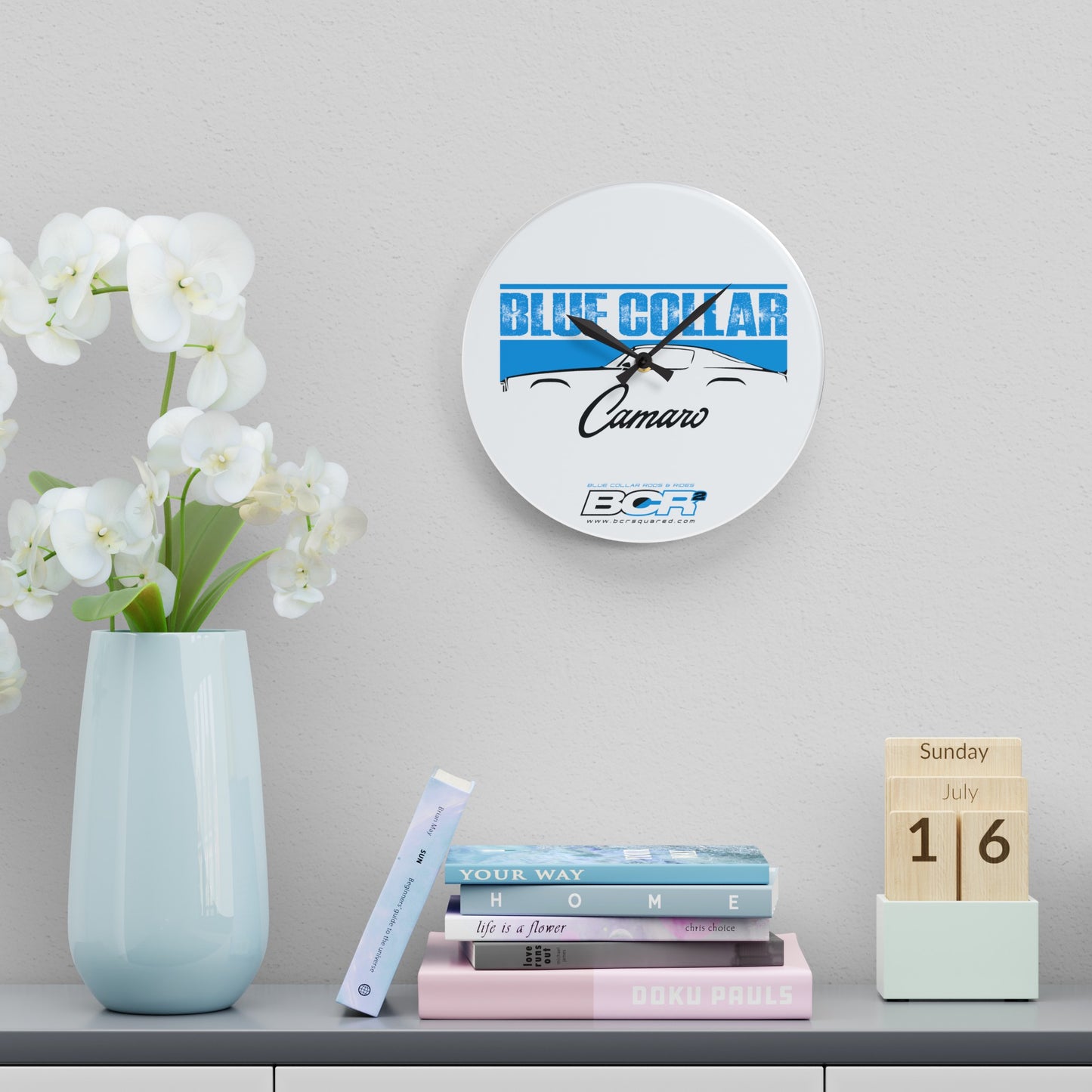 Blue Collar 2nd Gen Camaro Wall Clock