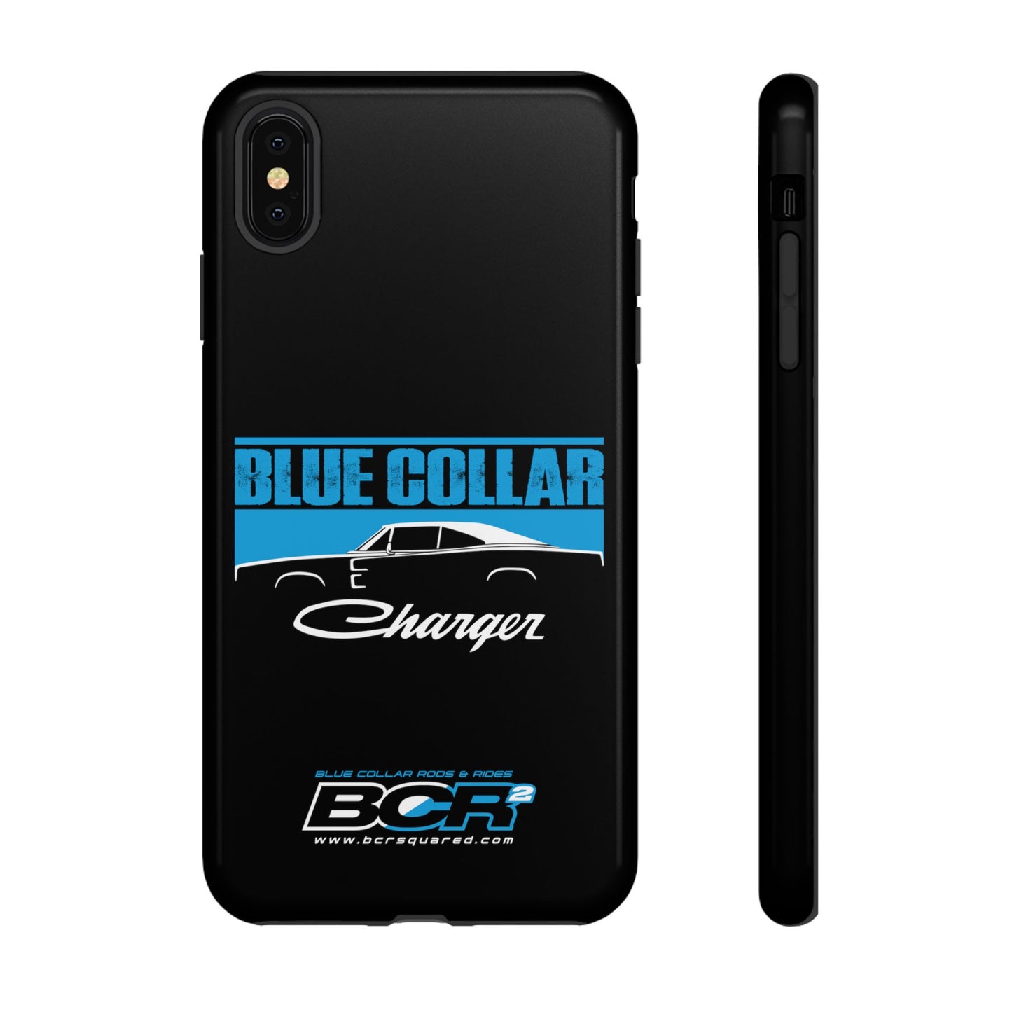 Blue Collar Charger Black Phone Cases