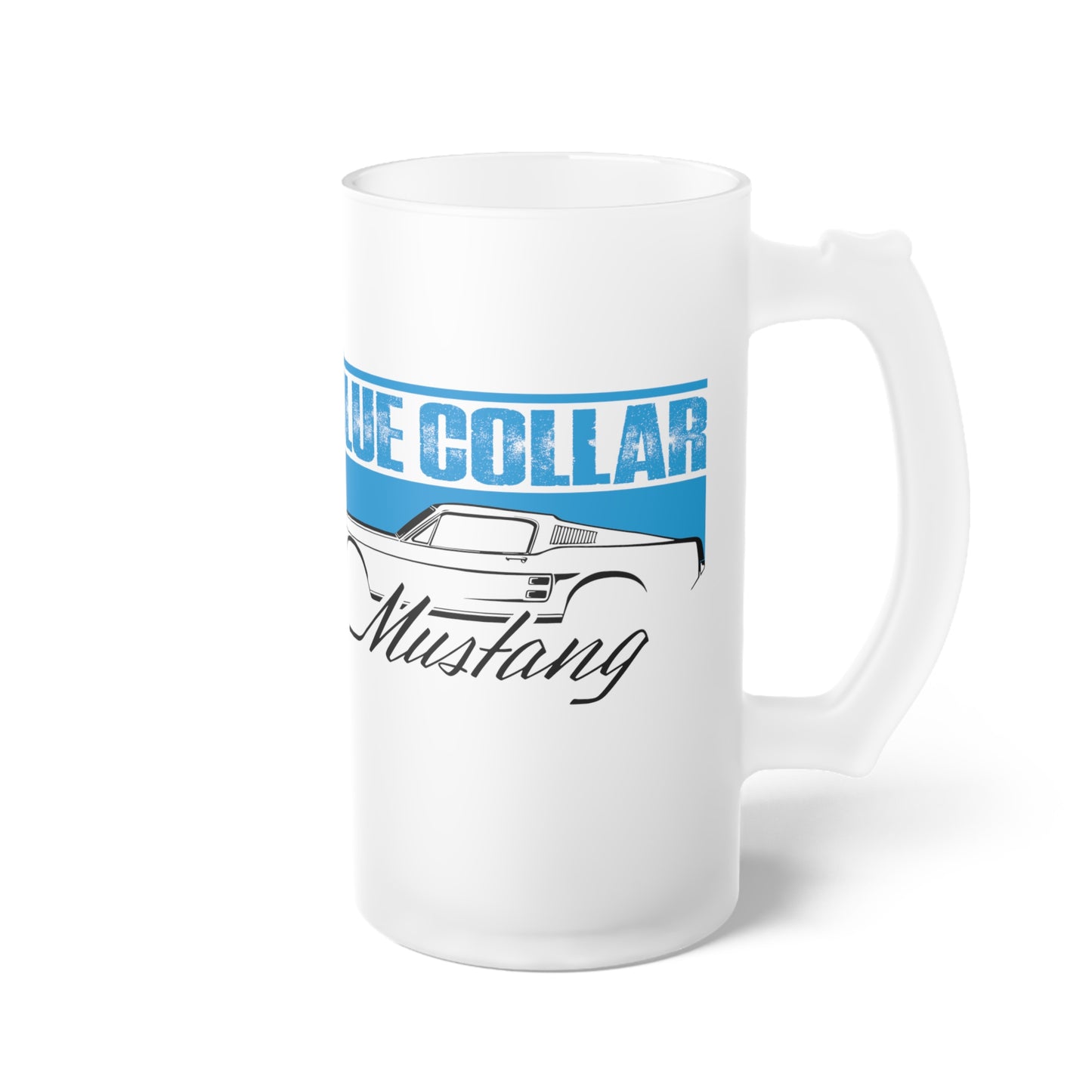 Blue Collar Mustang Frosted Beer Mug