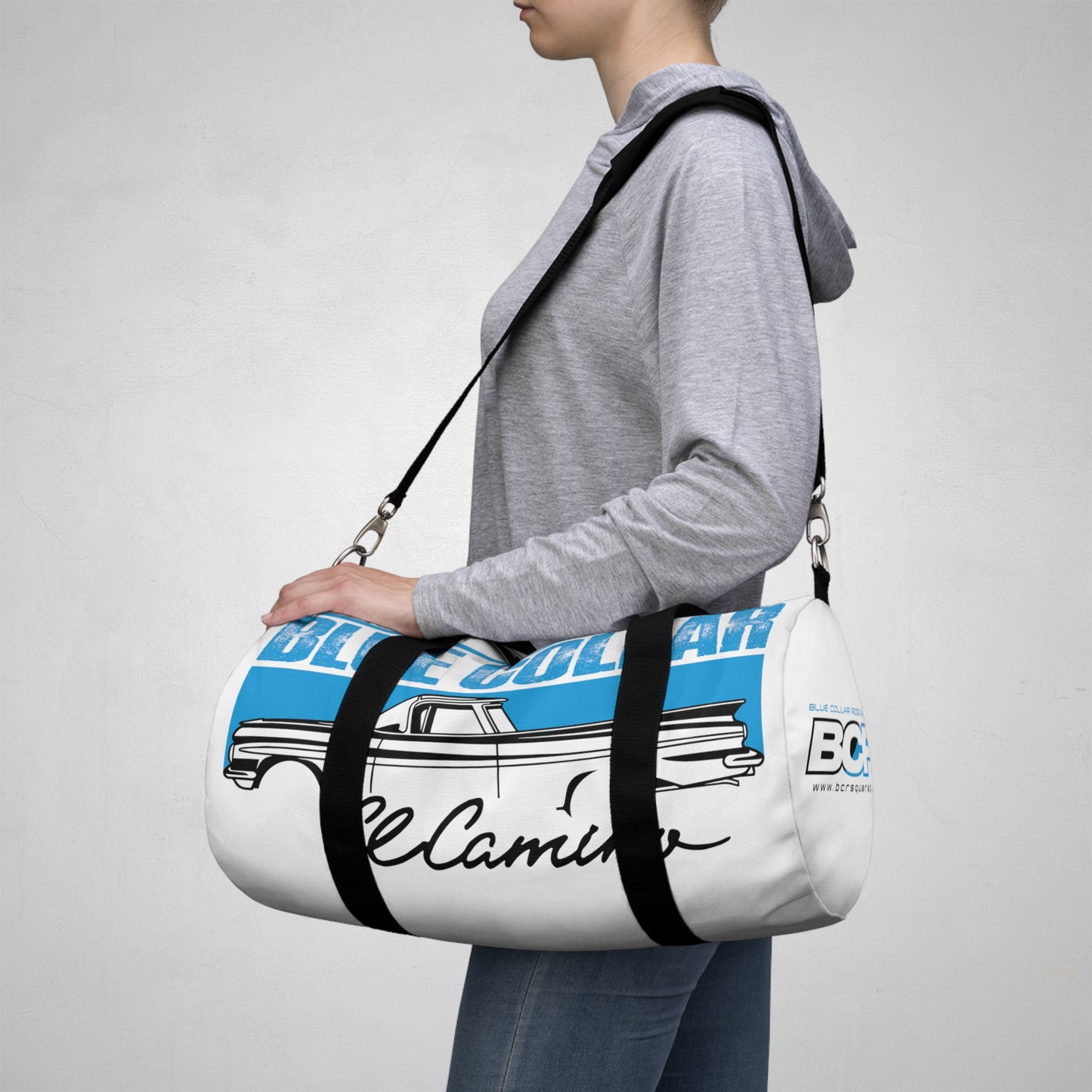 Blue Collar El Camino White Duffel Bag