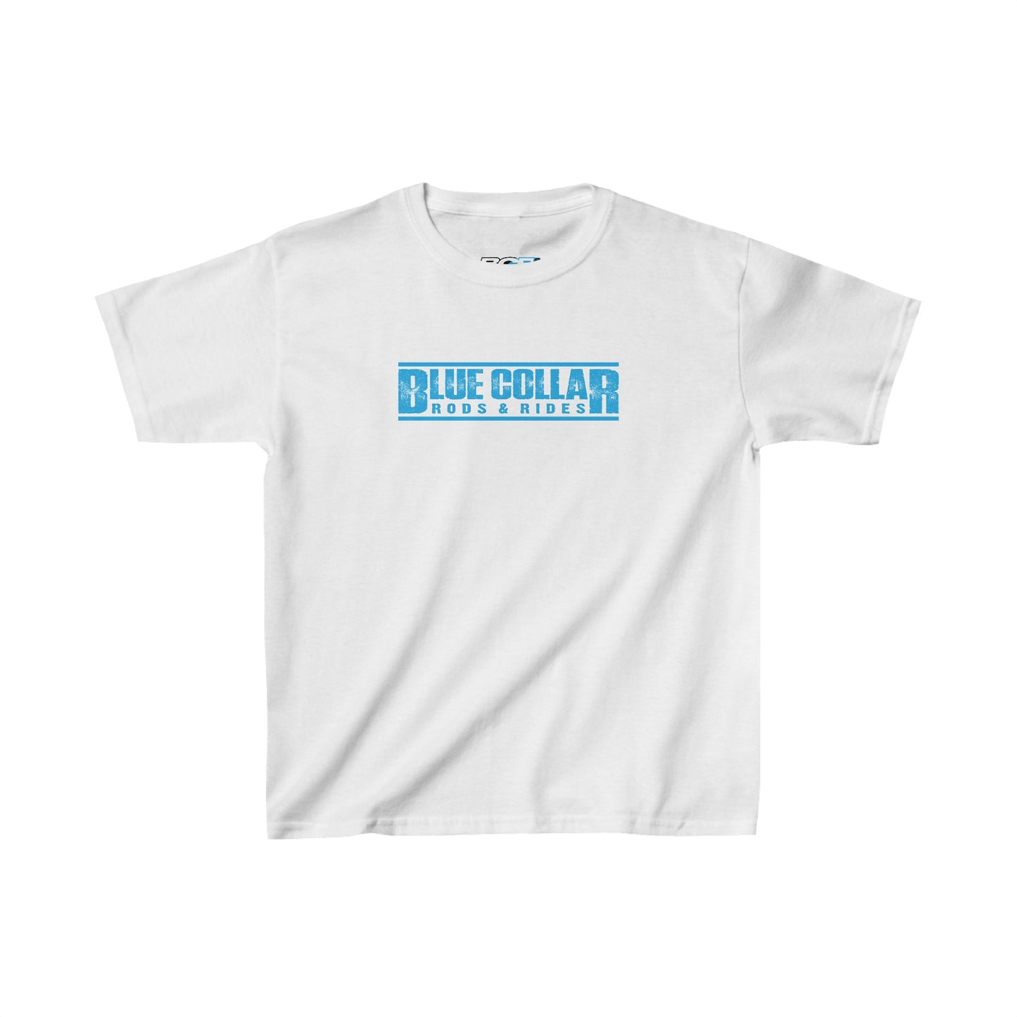 Blue Collar Block Logo Kids Tee