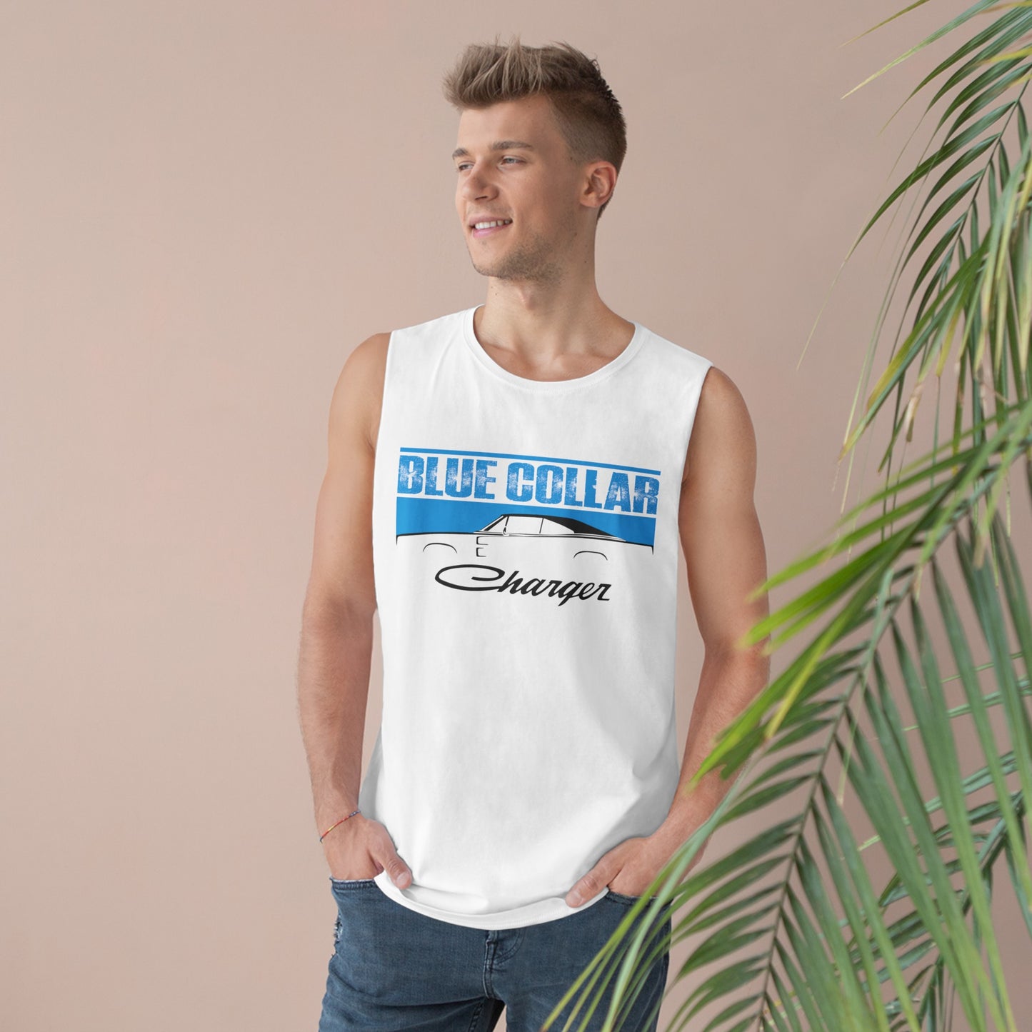 Blue Collar Charger Unisex Sleeveless Tee