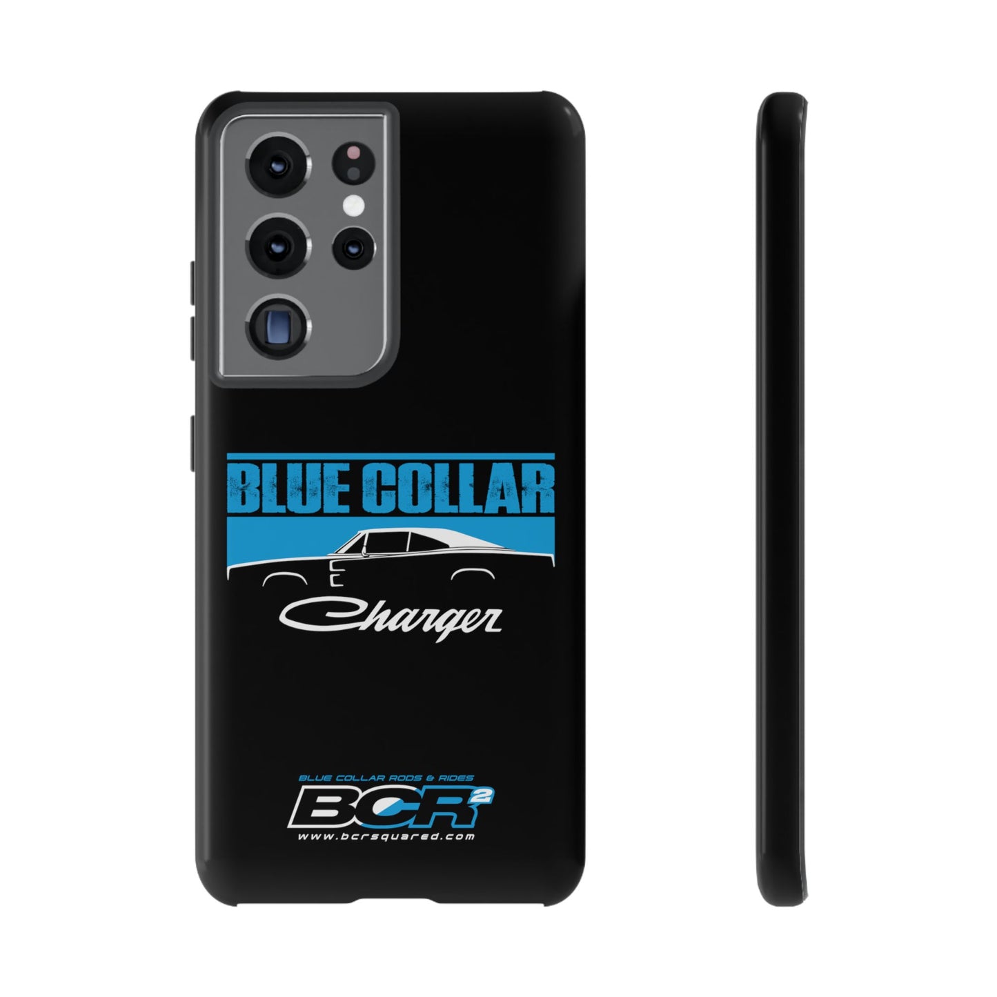 Blue Collar Charger Black Phone Cases