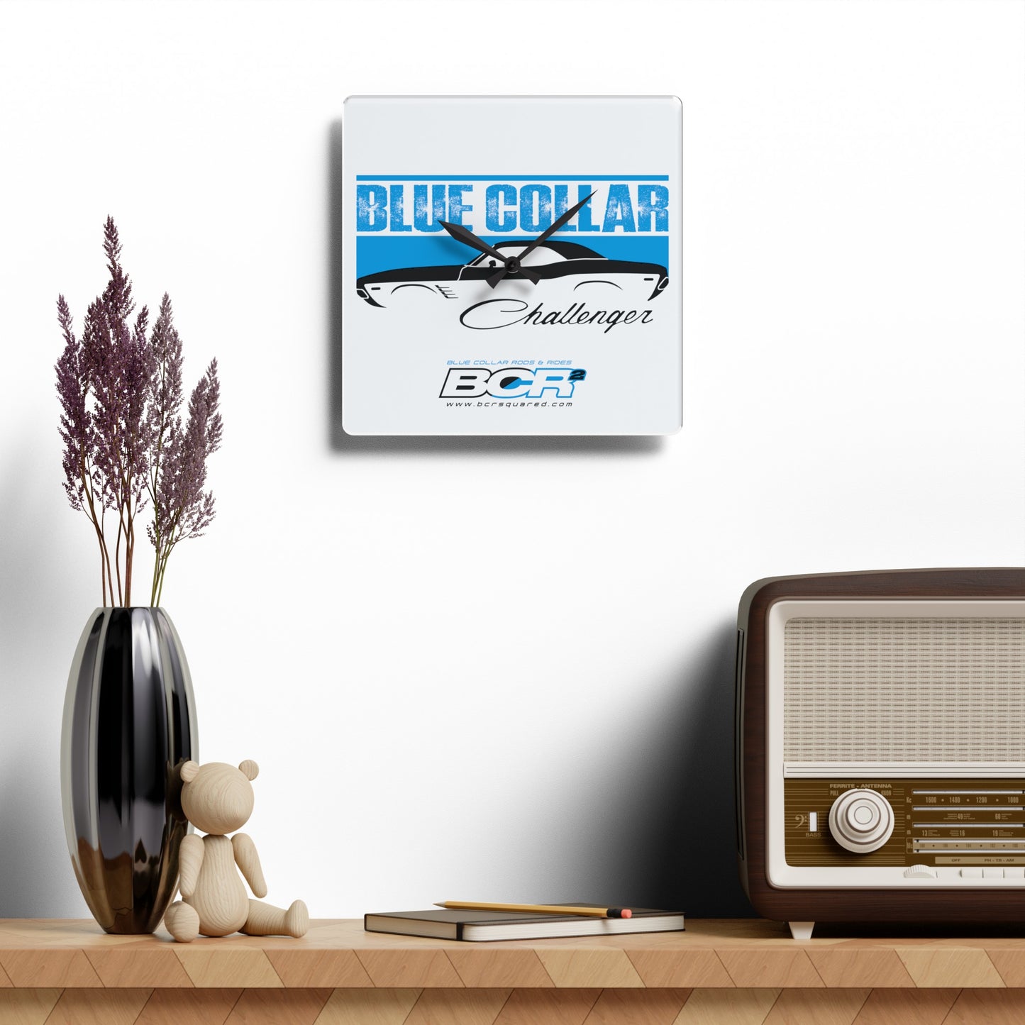 Blue Collar Challenger Wall Clock