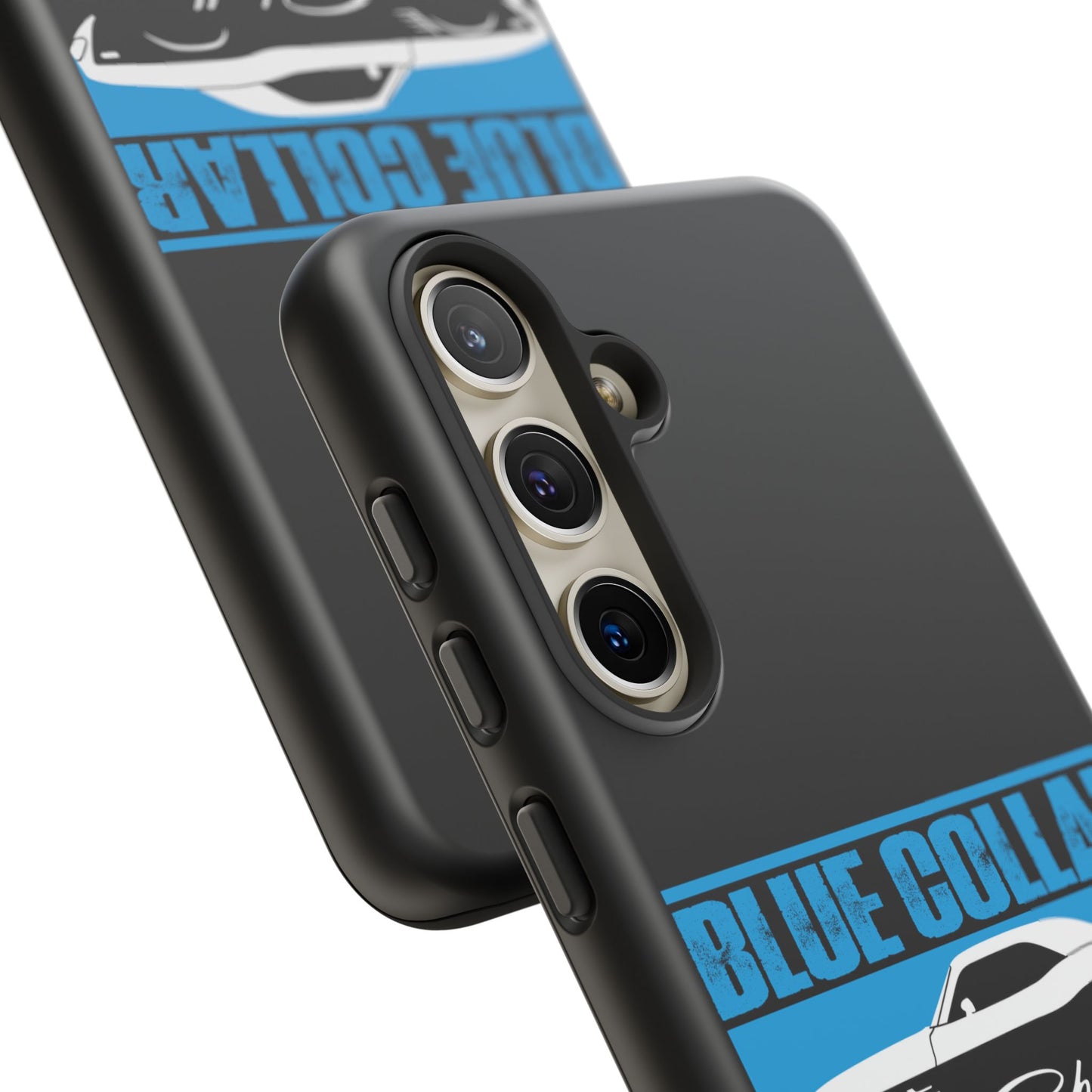 Blue Collar Challenger Black Phone Cases