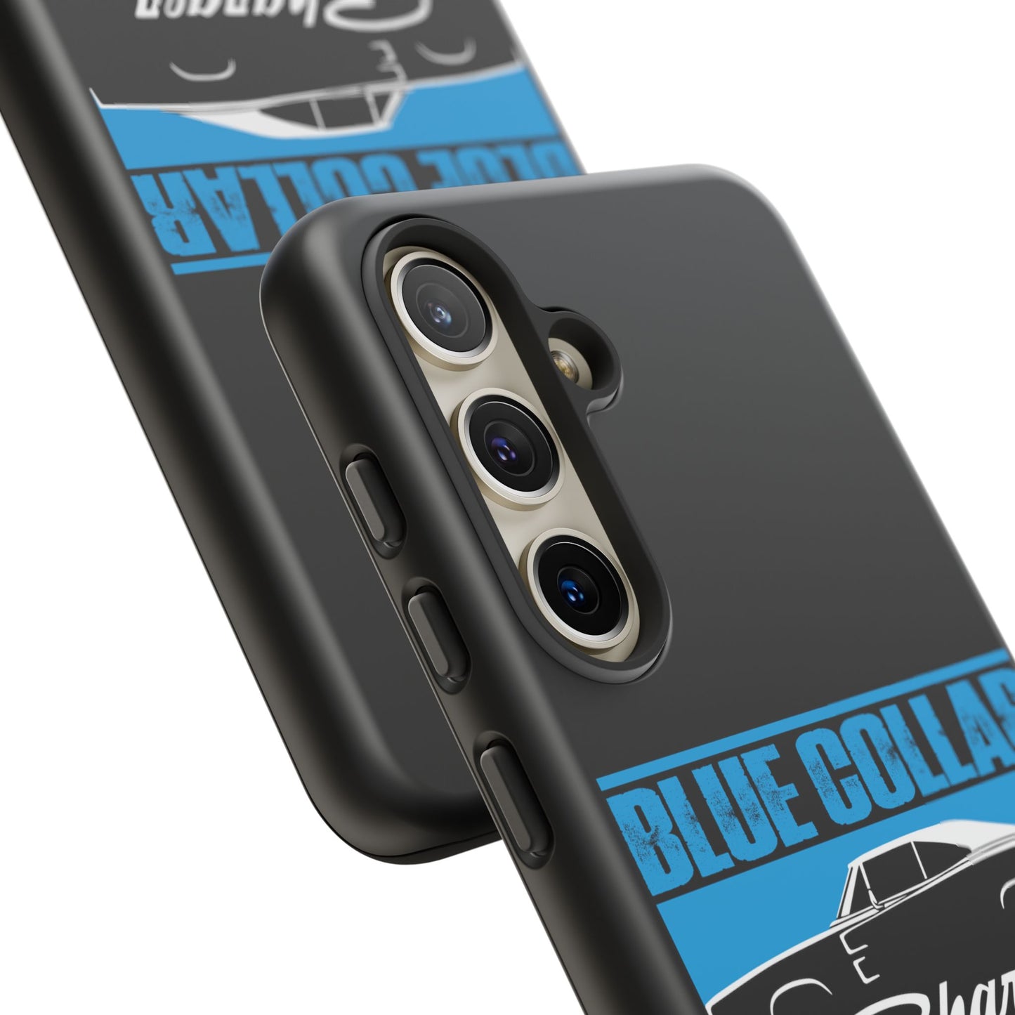 Blue Collar Charger Black Phone Cases