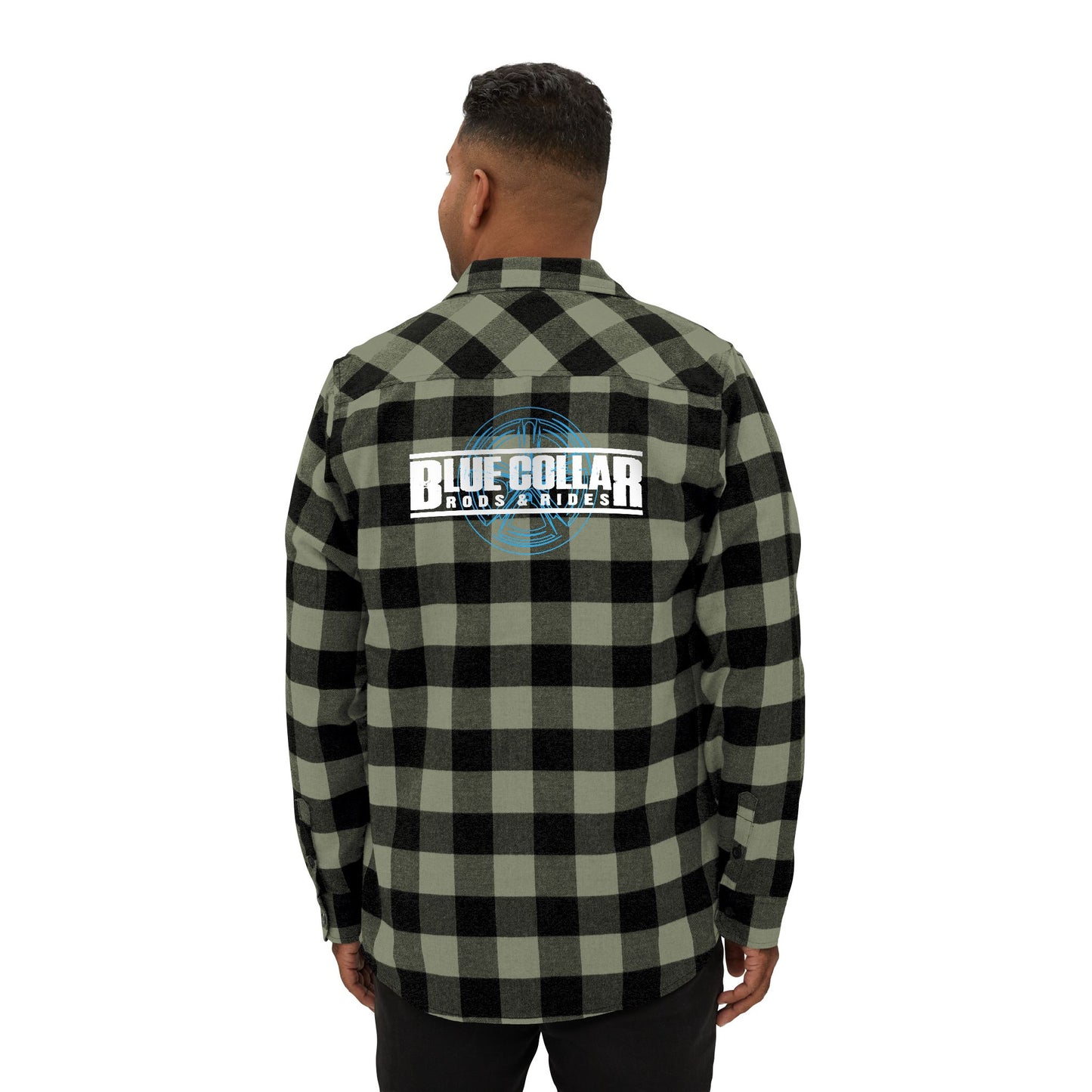 Blue Collar Wheel Flannel Shirt