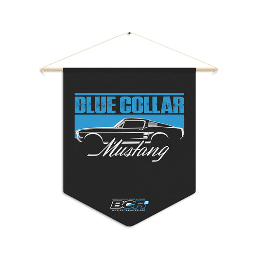 Blue Collar Mustang Pennant Banner