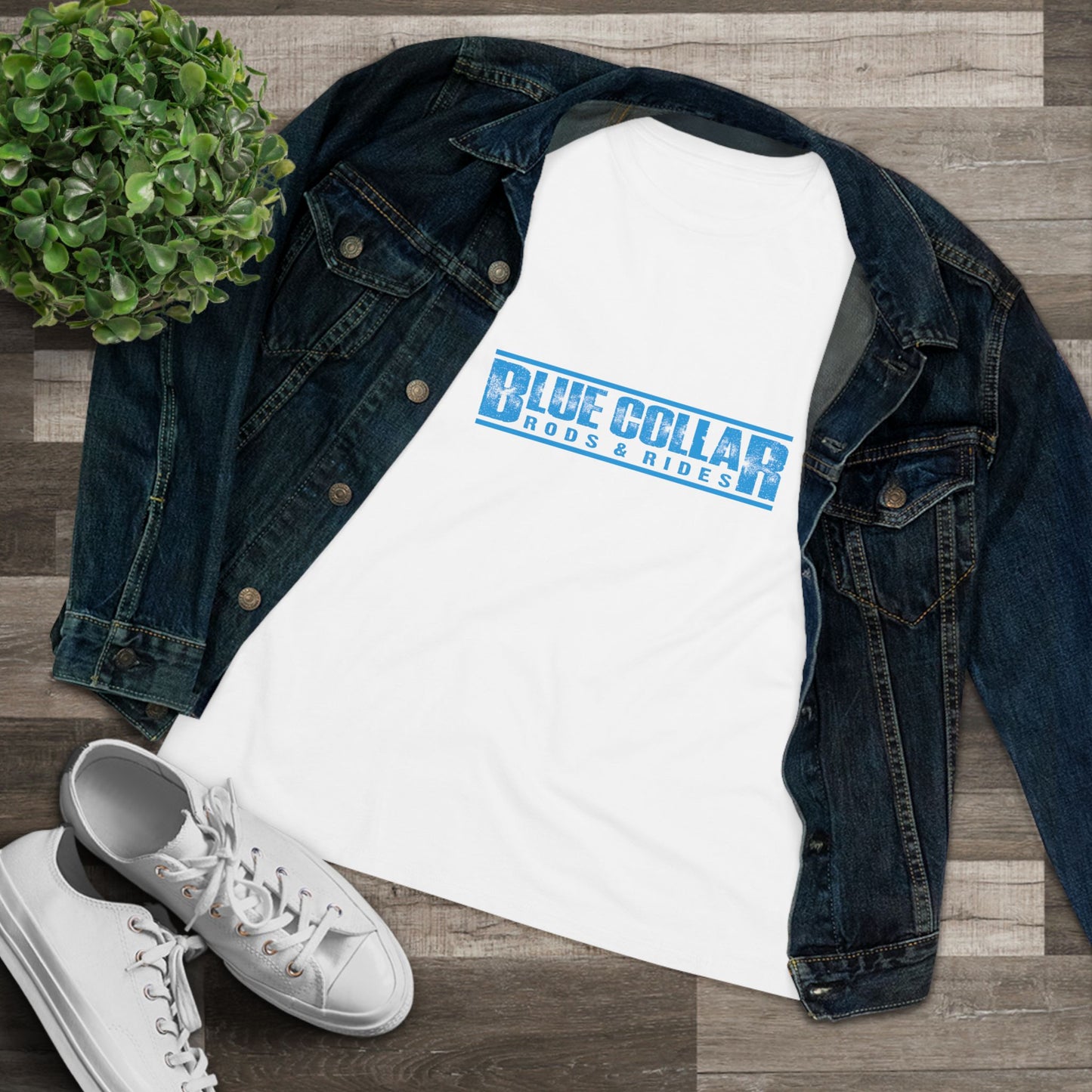 Blue Collar Block Logo Women's Tee