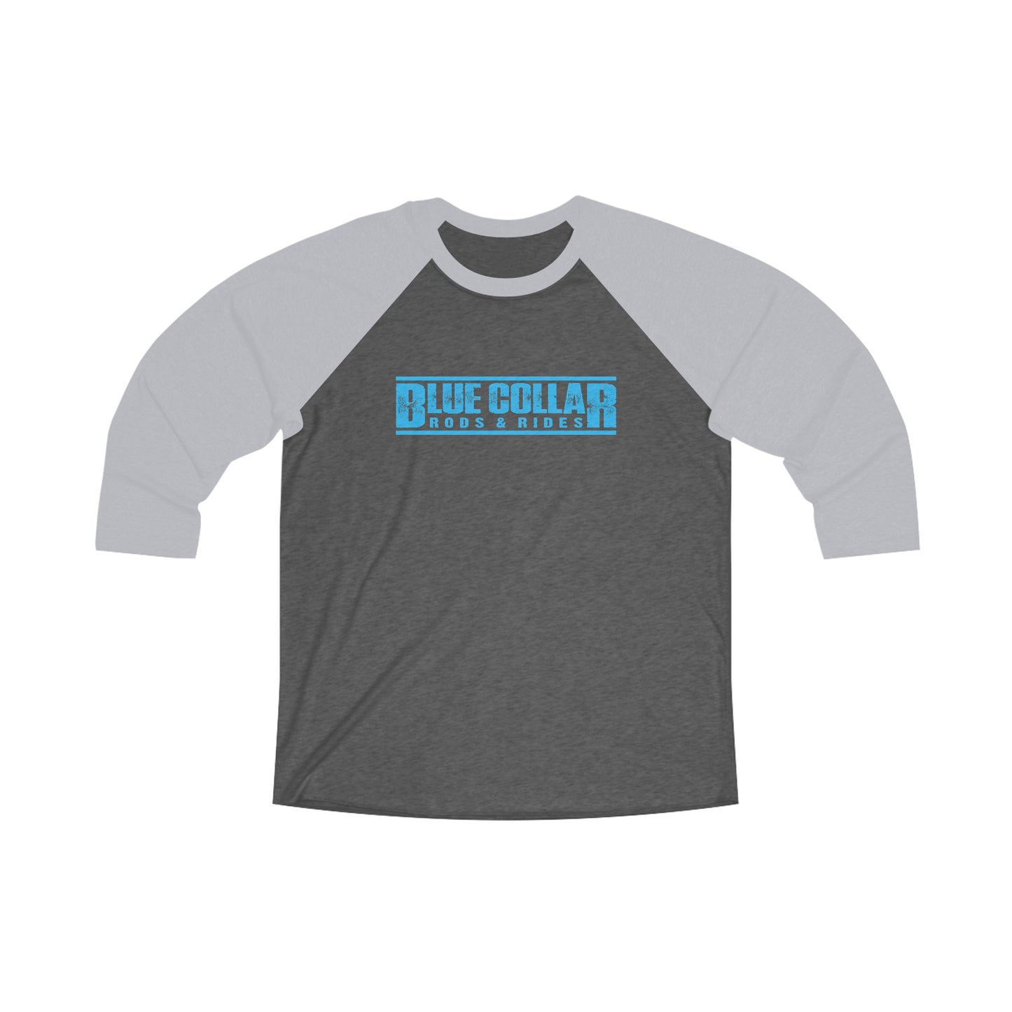 Blue Collar Block Logo 3\4 Raglan Tee