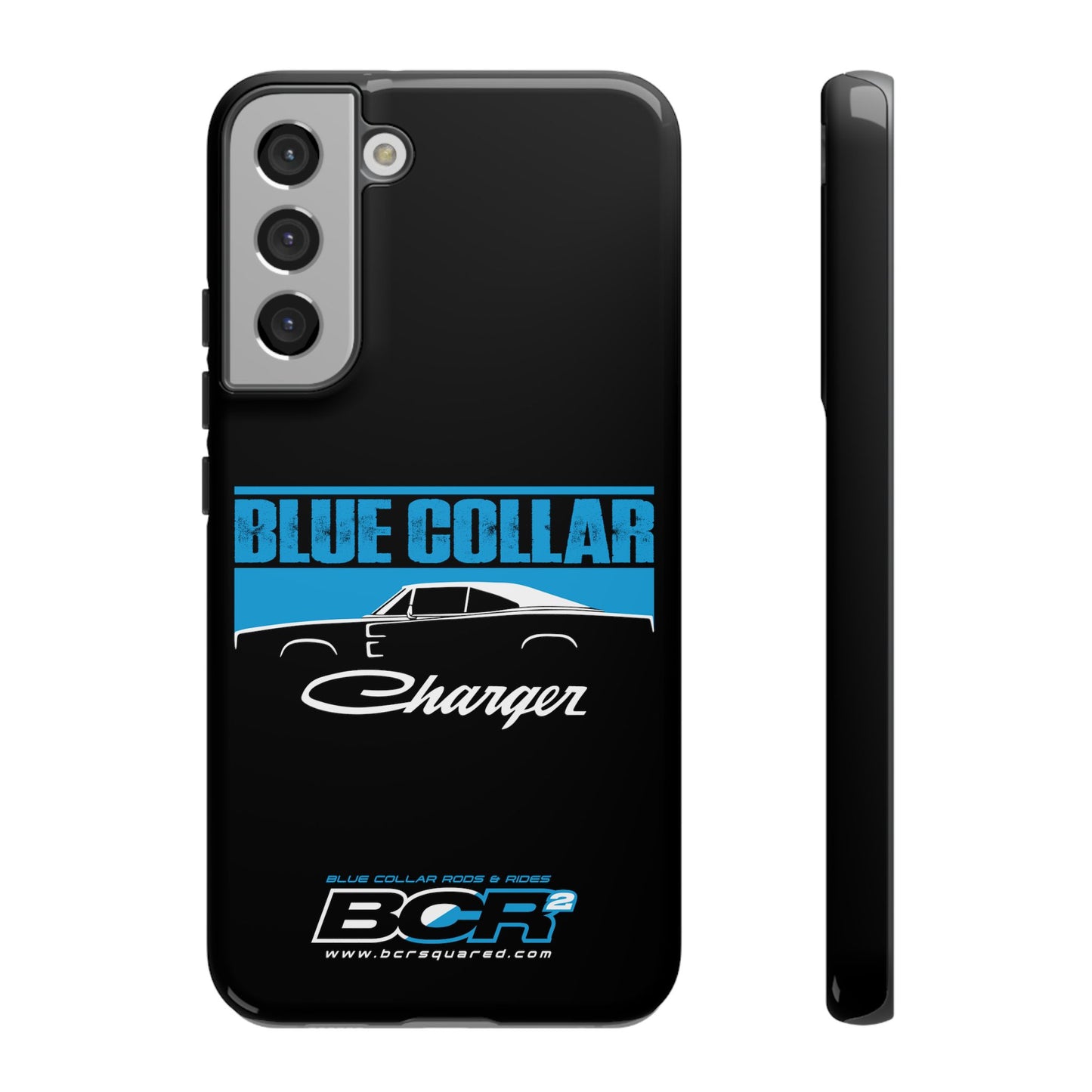 Blue Collar Charger Black Phone Cases