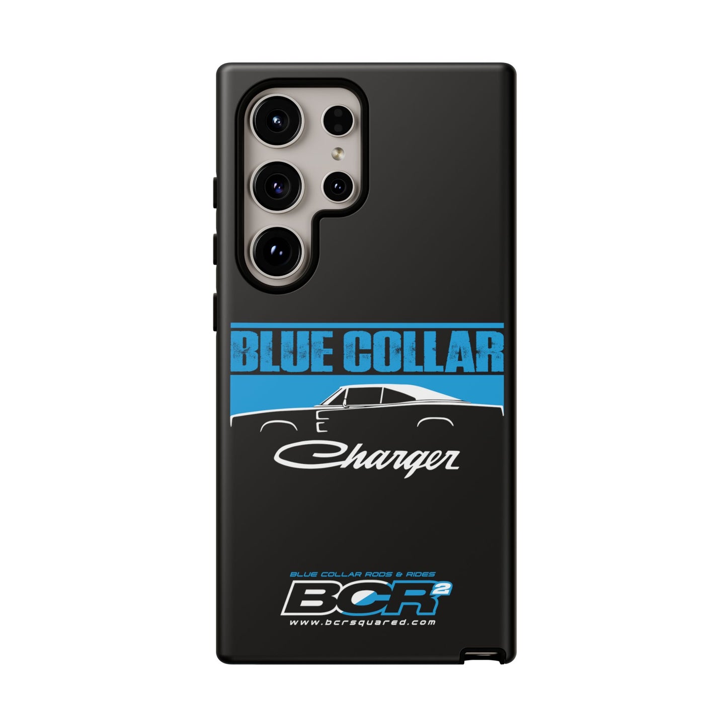 Blue Collar Charger Black Phone Cases