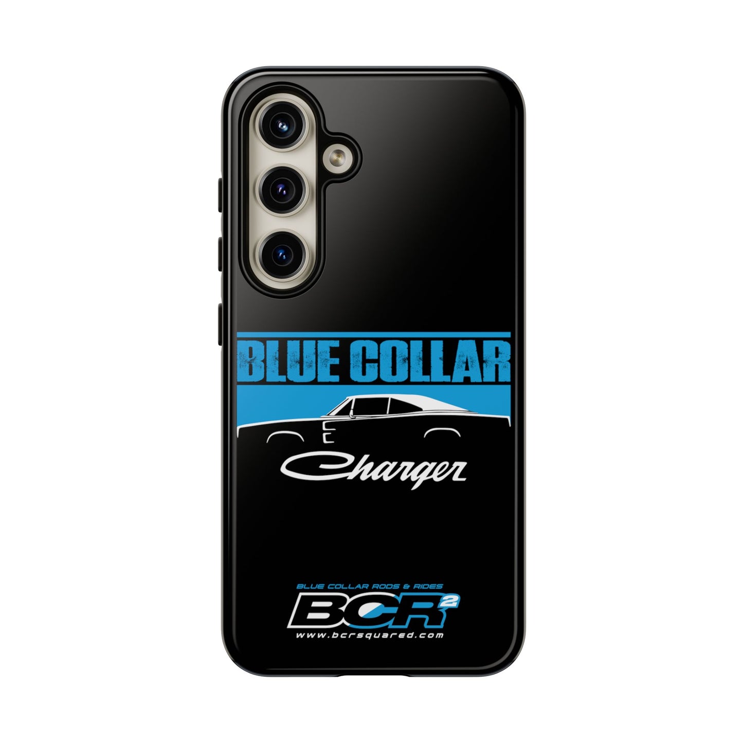 Blue Collar Charger Black Phone Cases