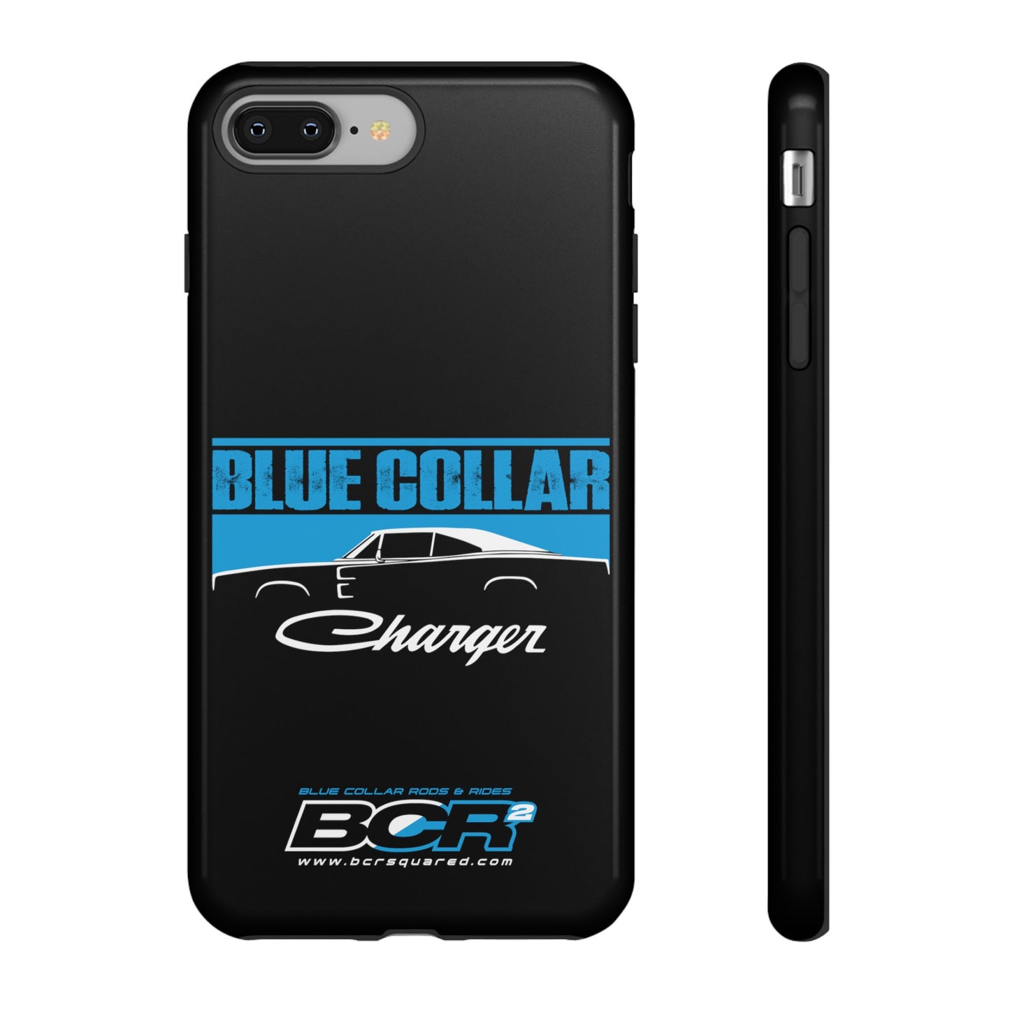 Blue Collar Charger Black Phone Cases