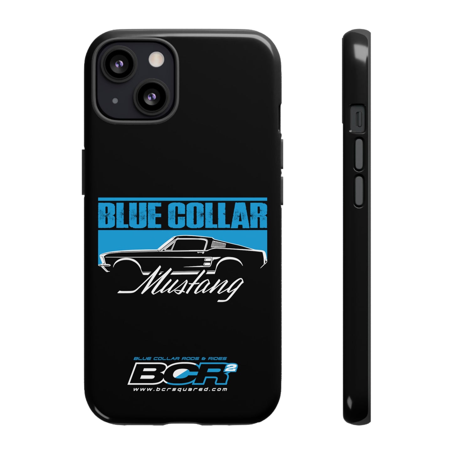 Blue Collar Mustang Black Phone Case