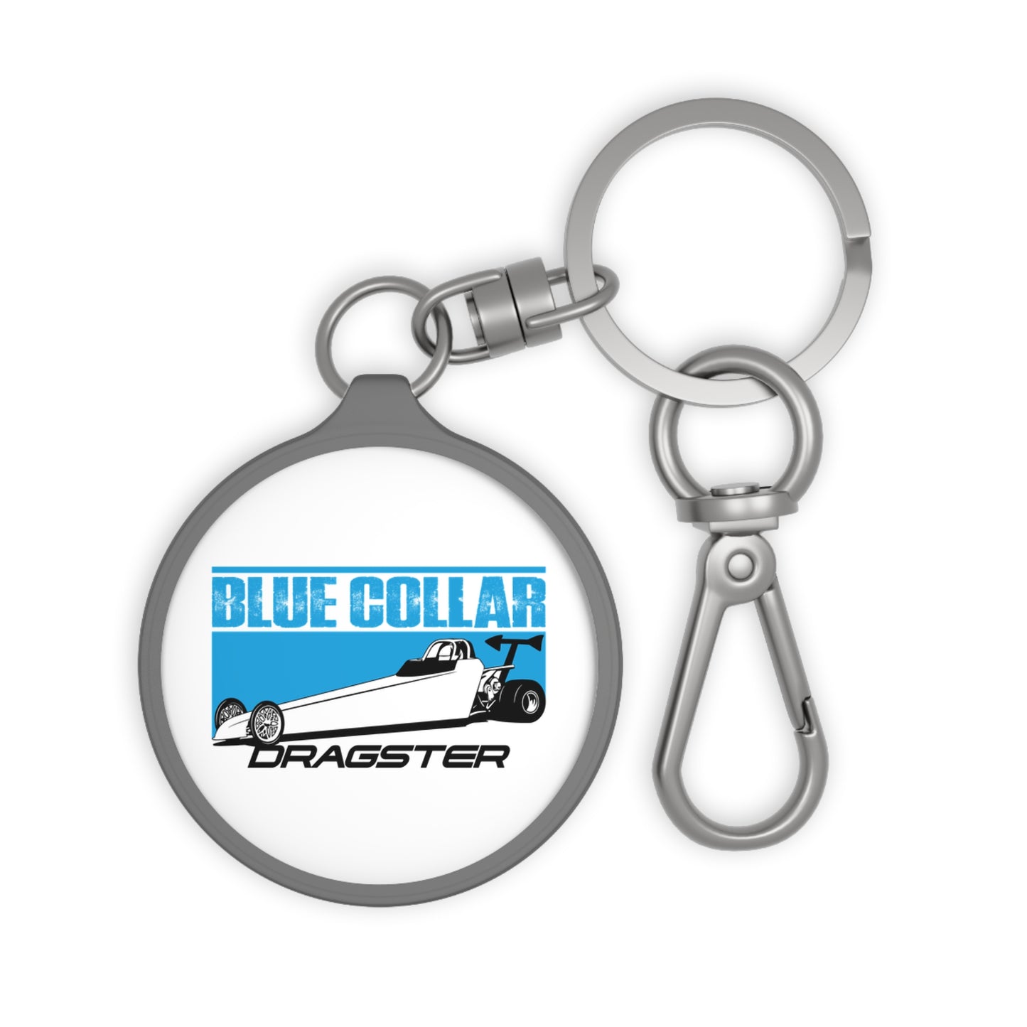 Blue Collar Dragster Keychain