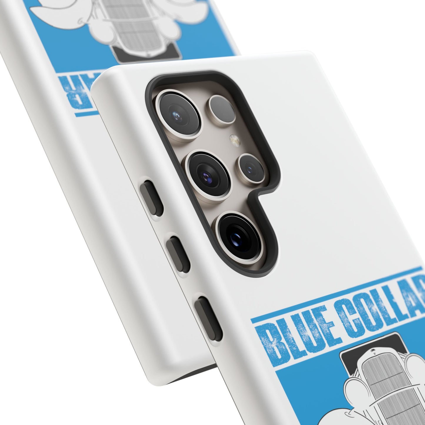 Blue Collar Model A White Phone Case