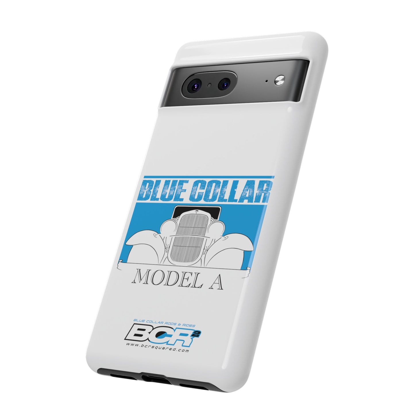 Blue Collar Model A White Phone Case