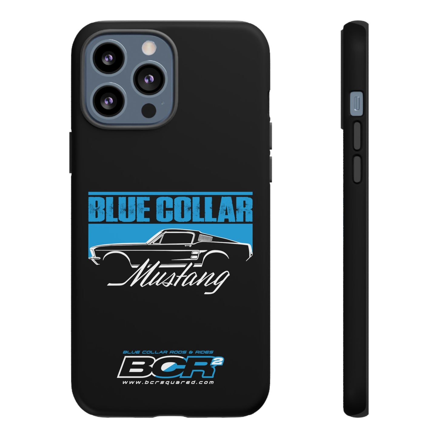 Blue Collar Mustang Black Phone Case