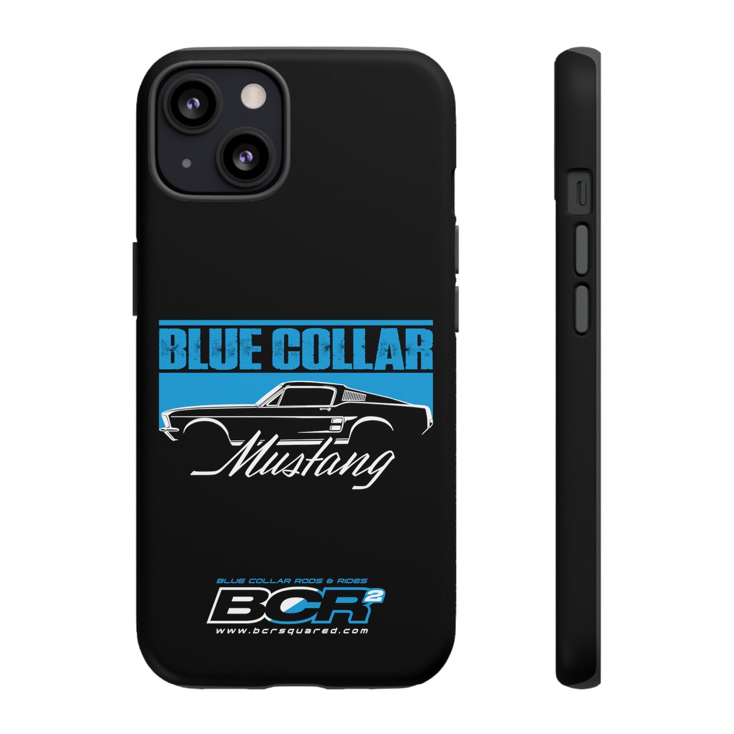 Blue Collar Mustang Black Phone Case