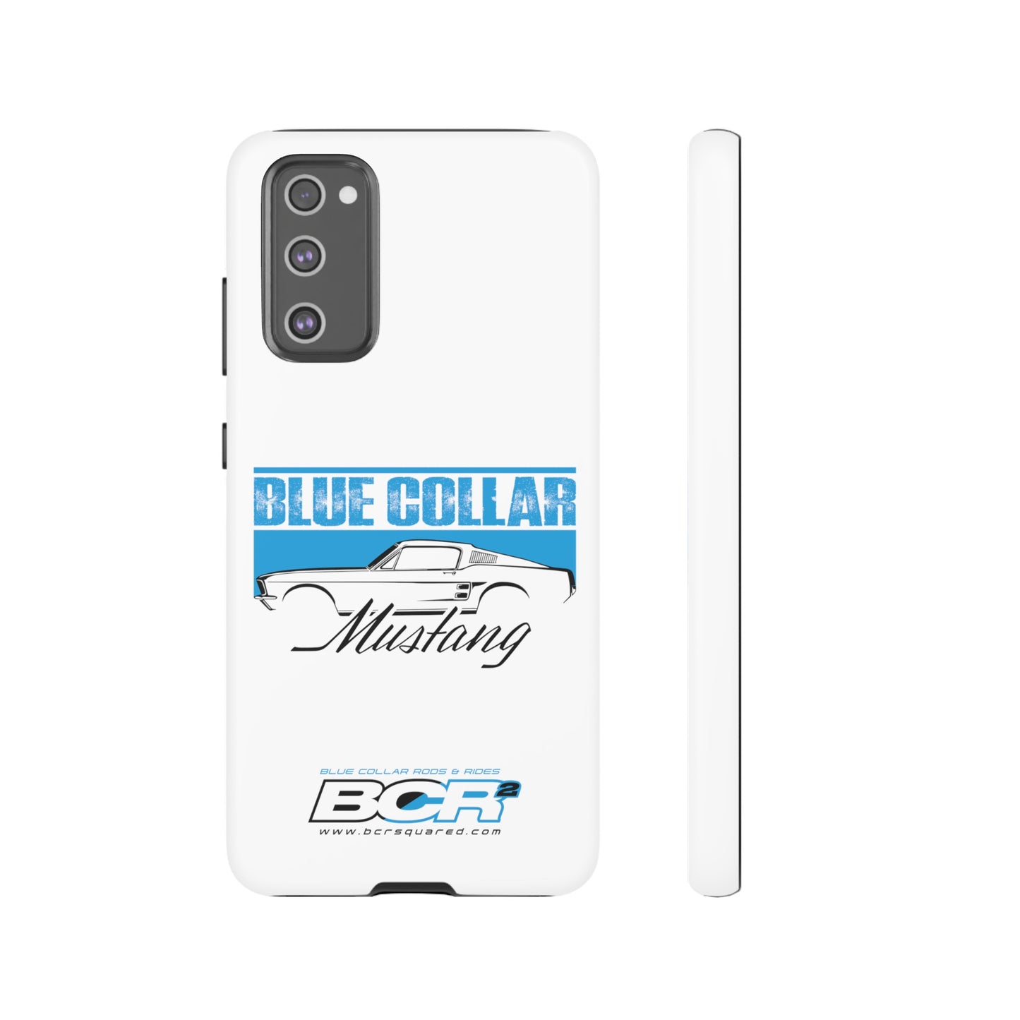 Blue Collar Mustang White Phone Case