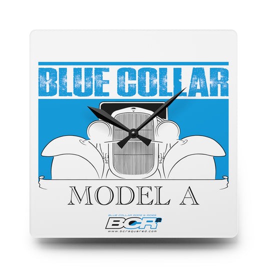 Blue Collar Model A Wall Clock