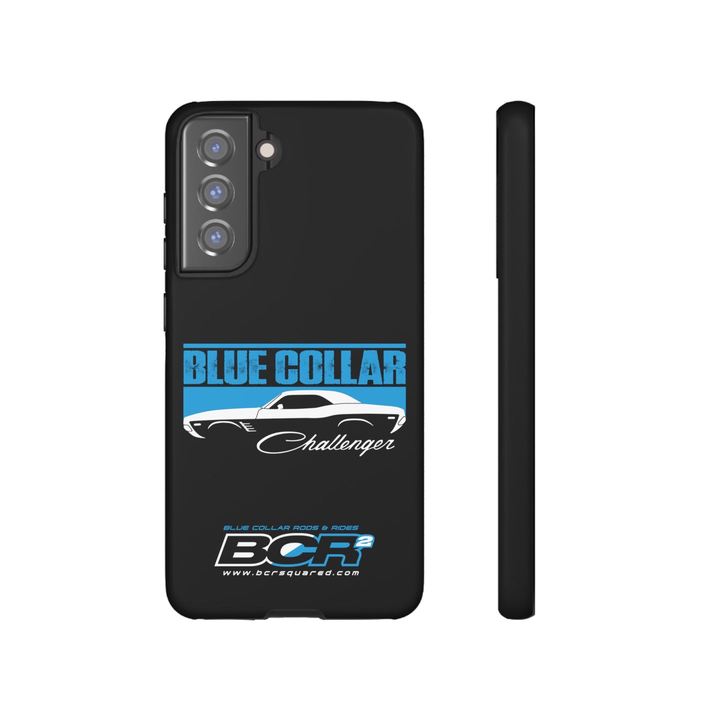 Blue Collar Challenger Black Phone Cases