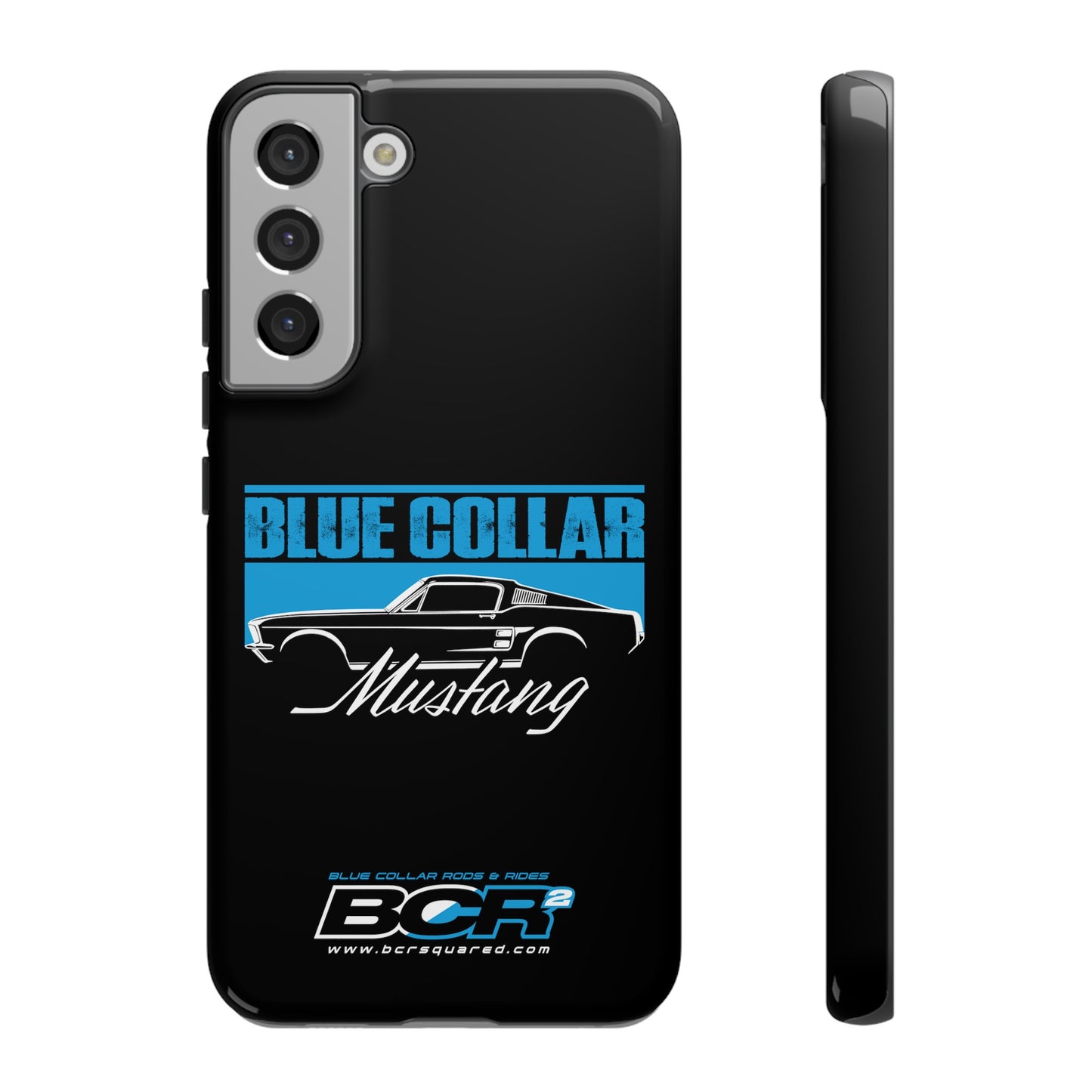 Blue Collar Mustang Black Phone Case