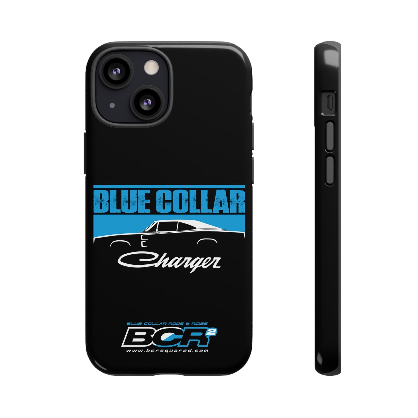 Blue Collar Charger Black Phone Cases