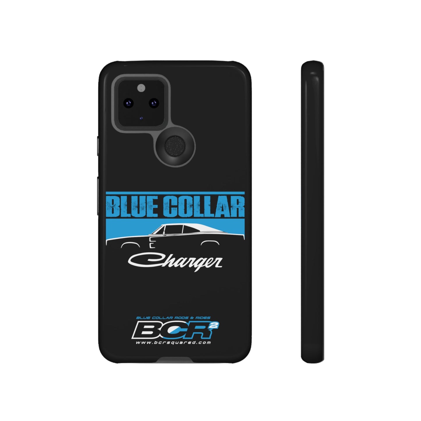 Blue Collar Charger Black Phone Cases