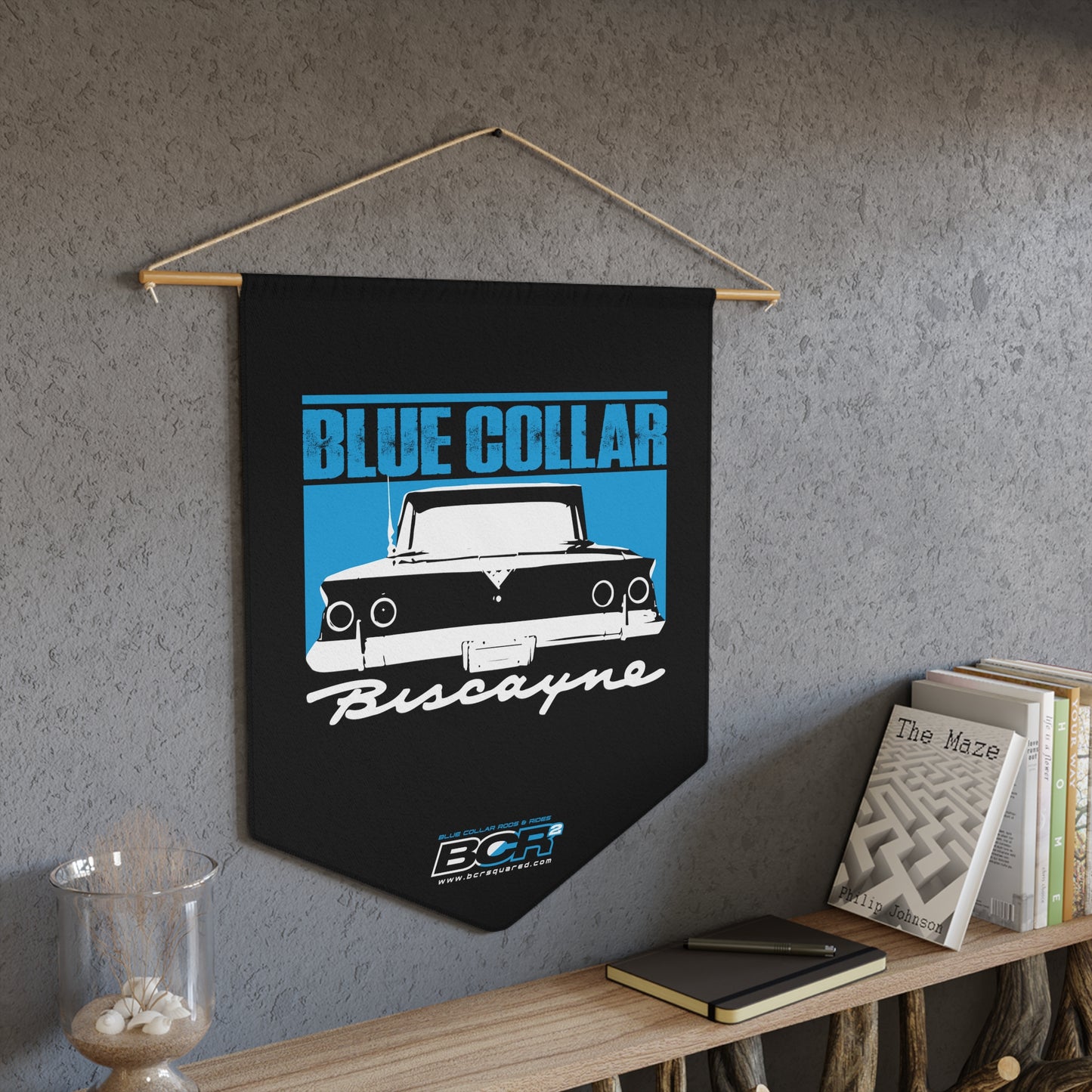 Blue Collar Biscayne Pennant Banner