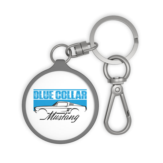 Blue Collar Mustang Keychain