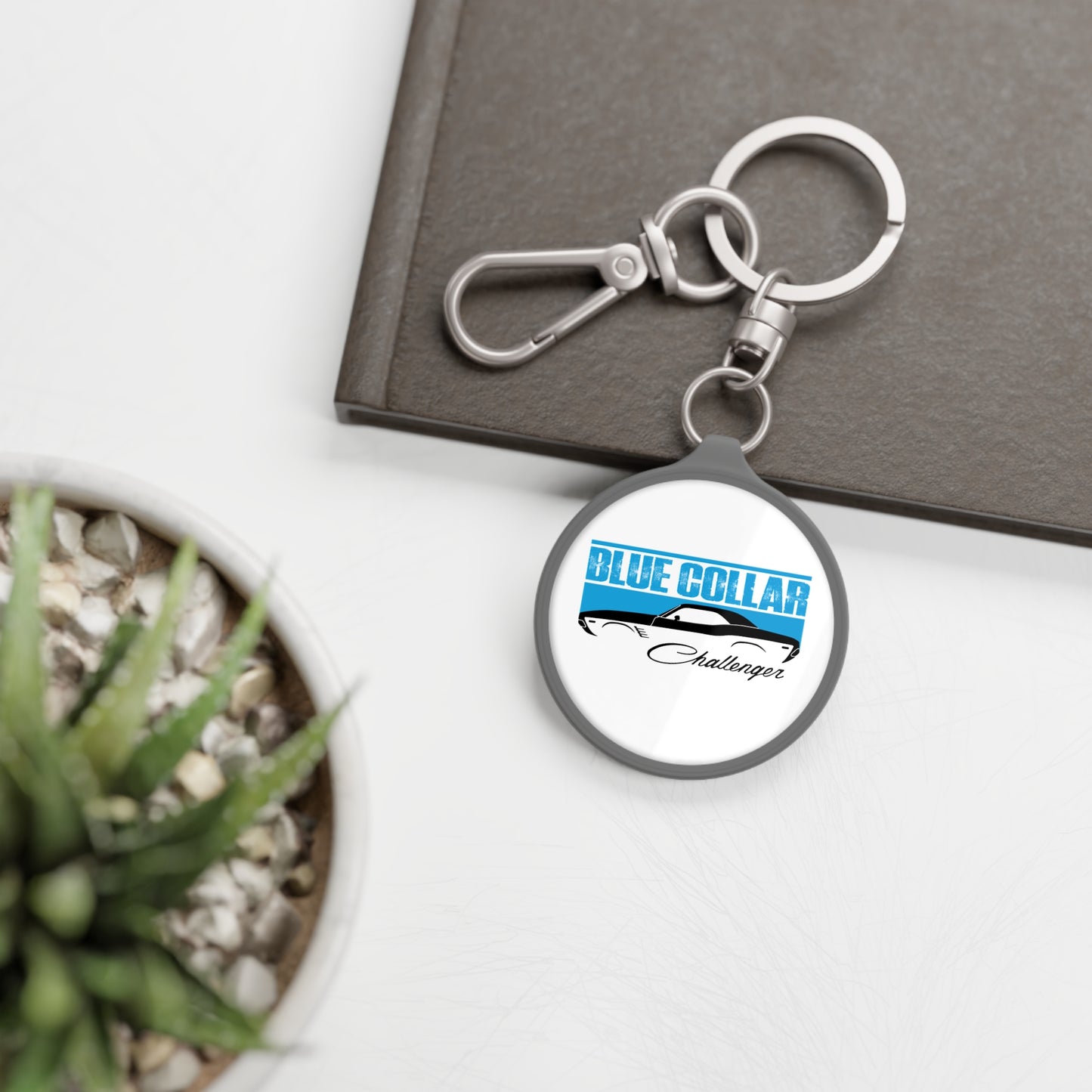 Blue Collar Challenger Keychain