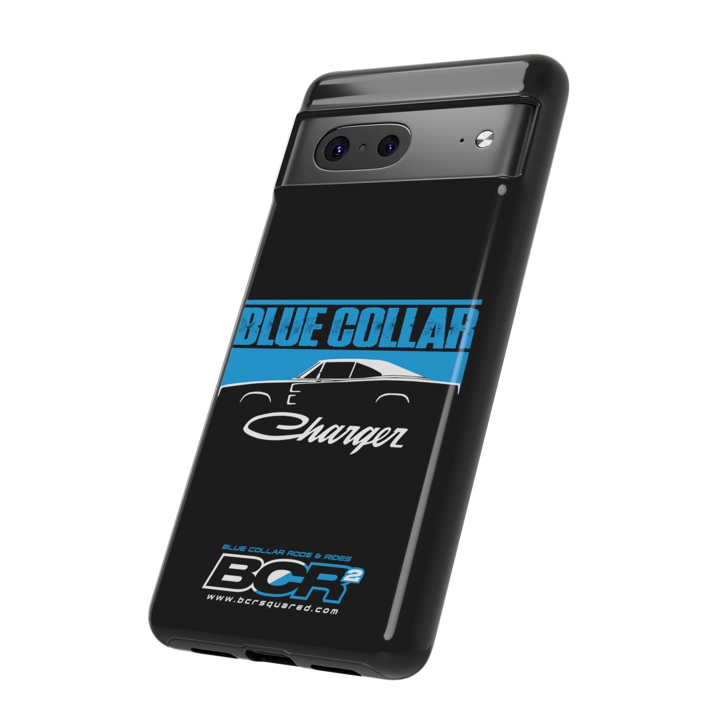 Blue Collar Charger Black Phone Cases